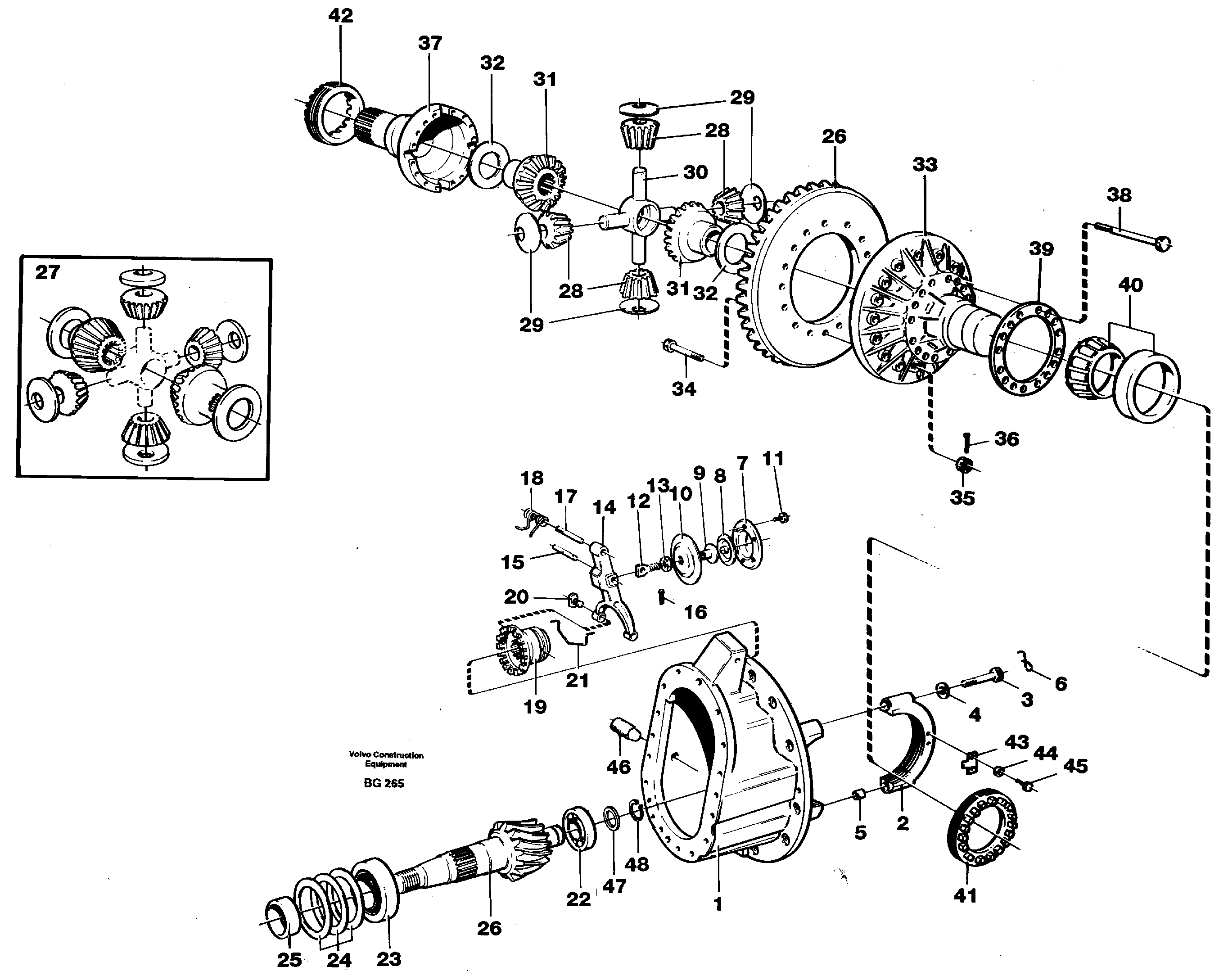 Схема запчастей Volvo A40 - 60246 Главная передача A40 VOLVO BM VOLVO BM A40 SER NO - 1151/- 60026