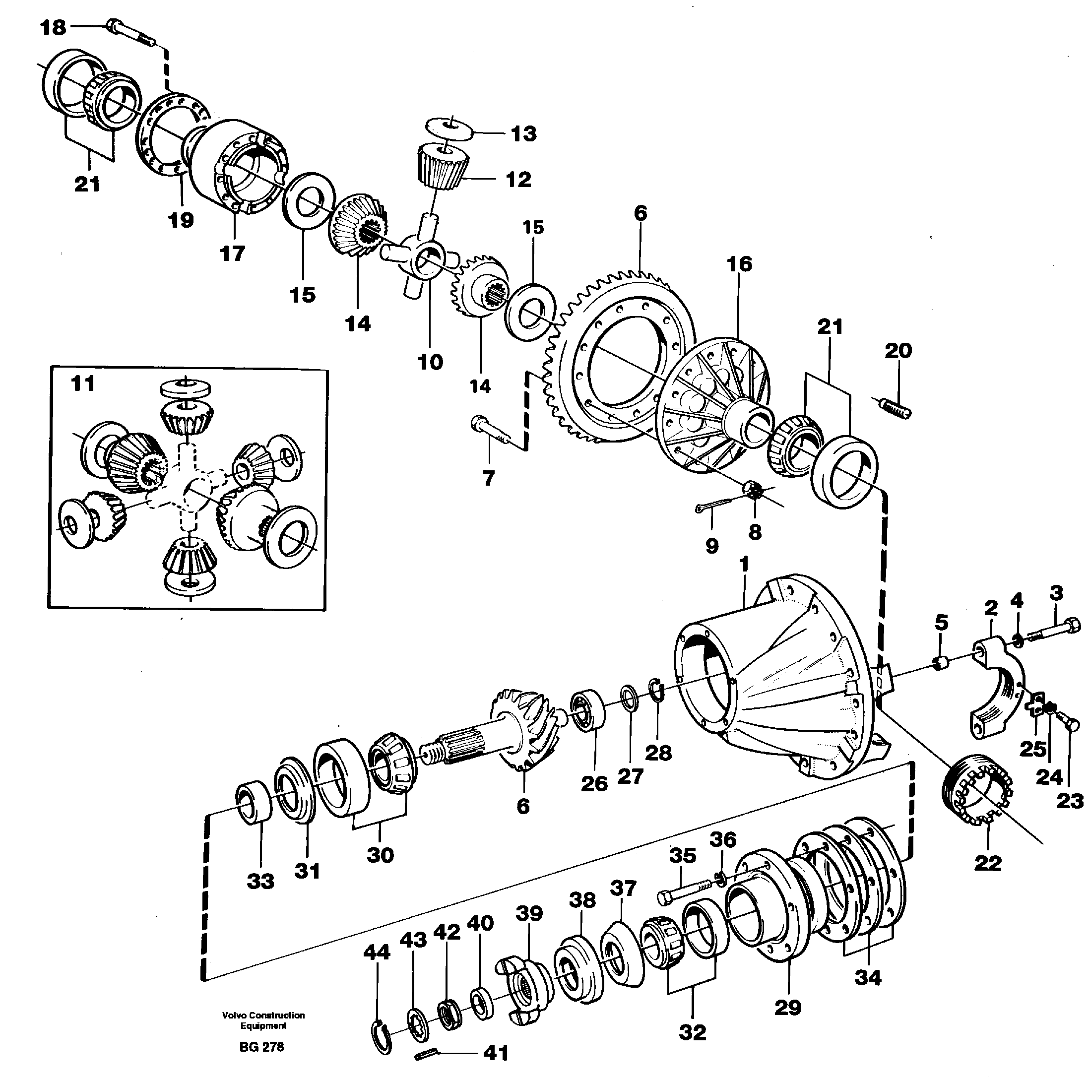 Схема запчастей Volvo A40 - 60247 Главная передача A40 VOLVO BM VOLVO BM A40 SER NO - 1151/- 60026