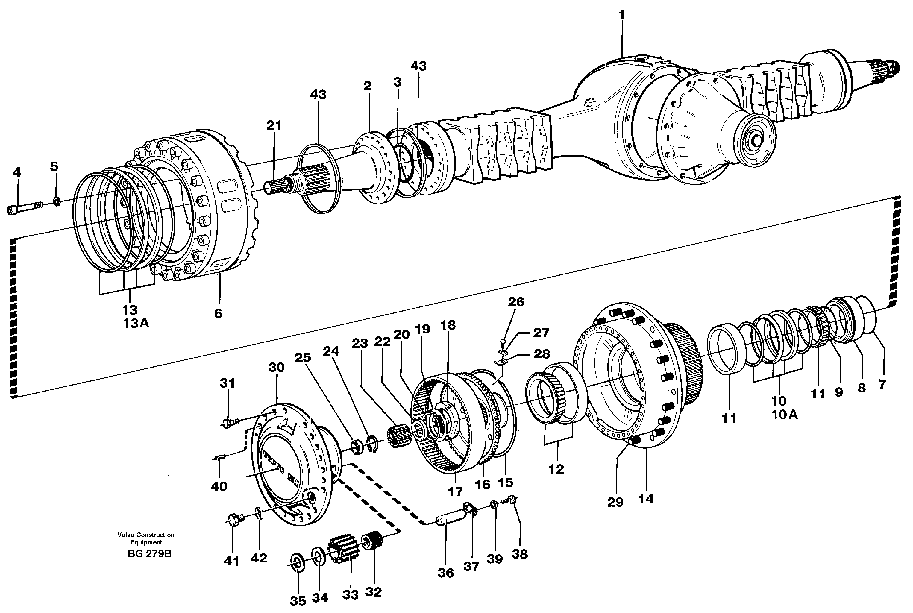 Схема запчастей Volvo A40 - 88588 Planetary drive A40 VOLVO BM VOLVO BM A40 SER NO - 1151/- 60026