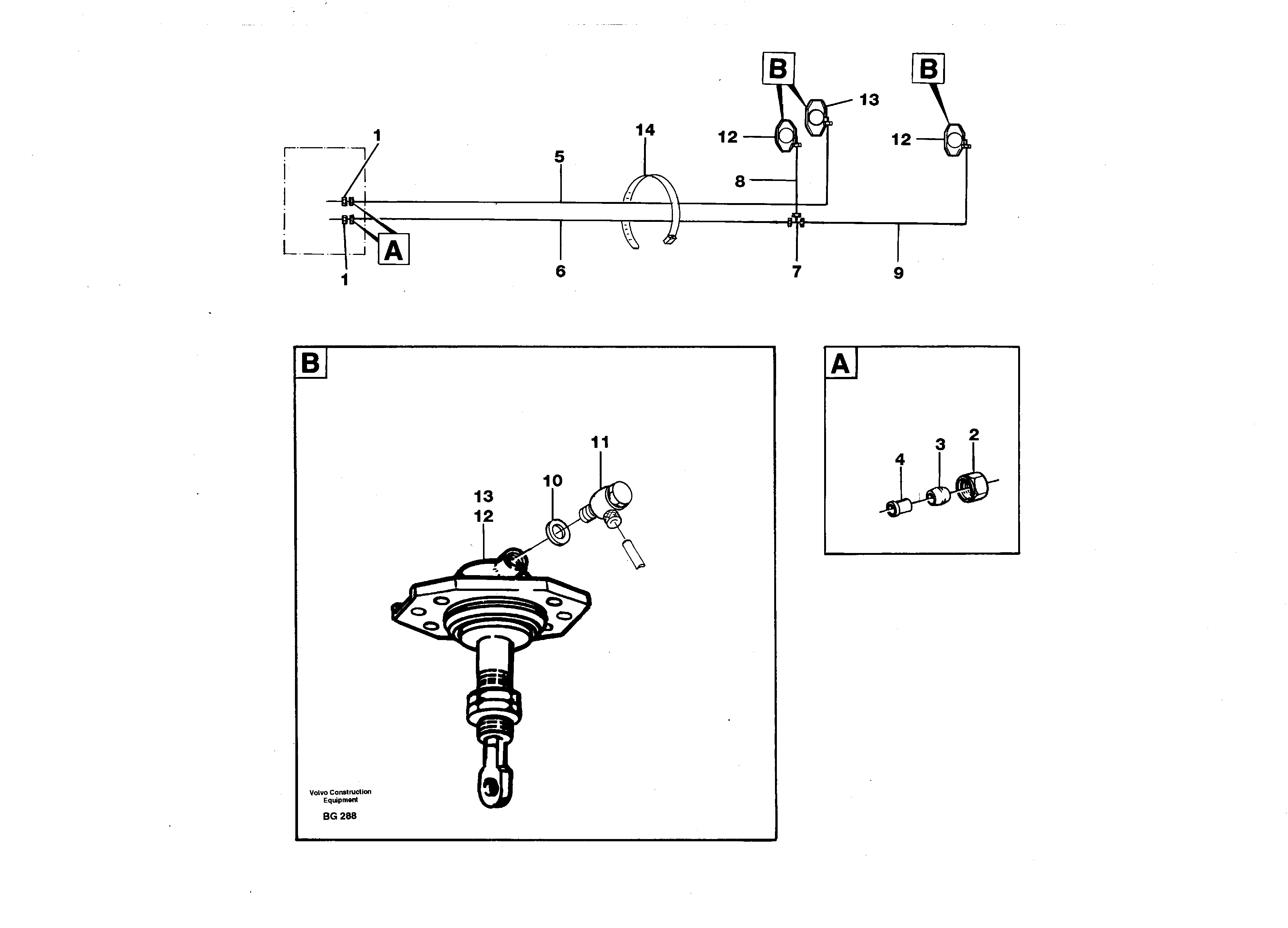 Схема запчастей Volvo A40 - 24188 Pneumatic system, 6x6 and diff lock, load unit A40 VOLVO BM VOLVO BM A40 SER NO - 1151/- 60026