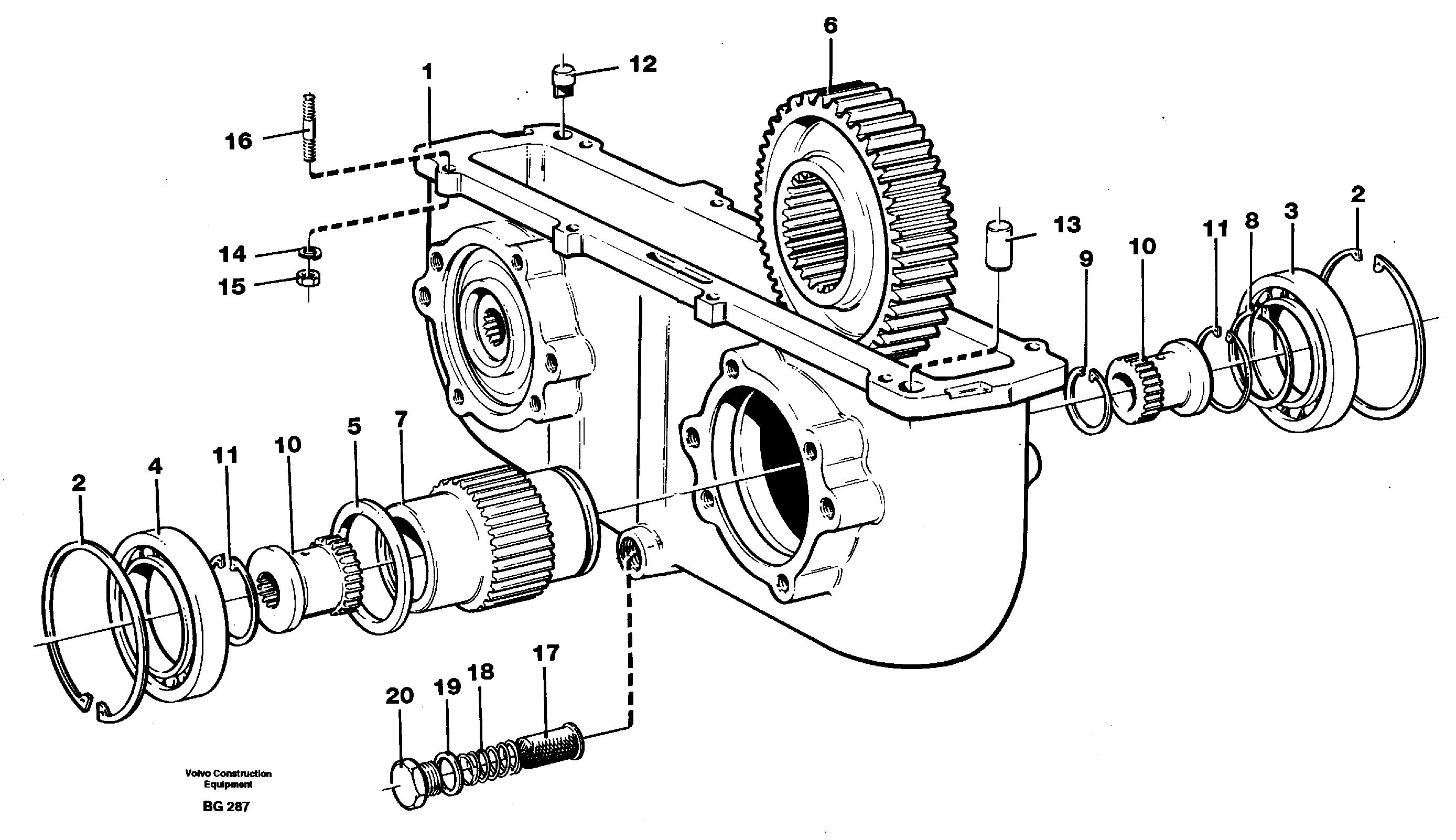 Схема запчастей Volvo A40 - 99899 Pump drive power take-off A40 VOLVO BM VOLVO BM A40 SER NO - 1151/- 60026