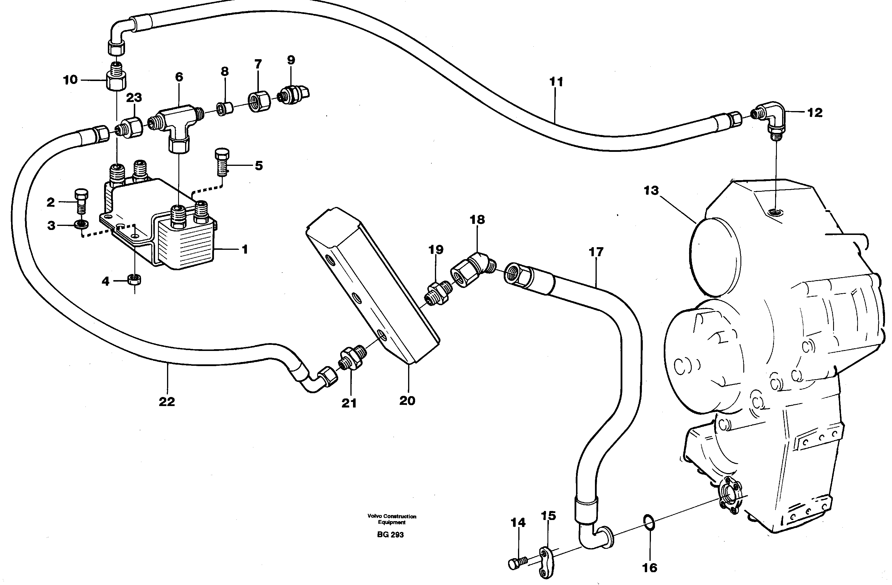 Схема запчастей Volvo A40 - 24192 Heat exchanger. Drop box A40 VOLVO BM VOLVO BM A40 SER NO - 1151/- 60026