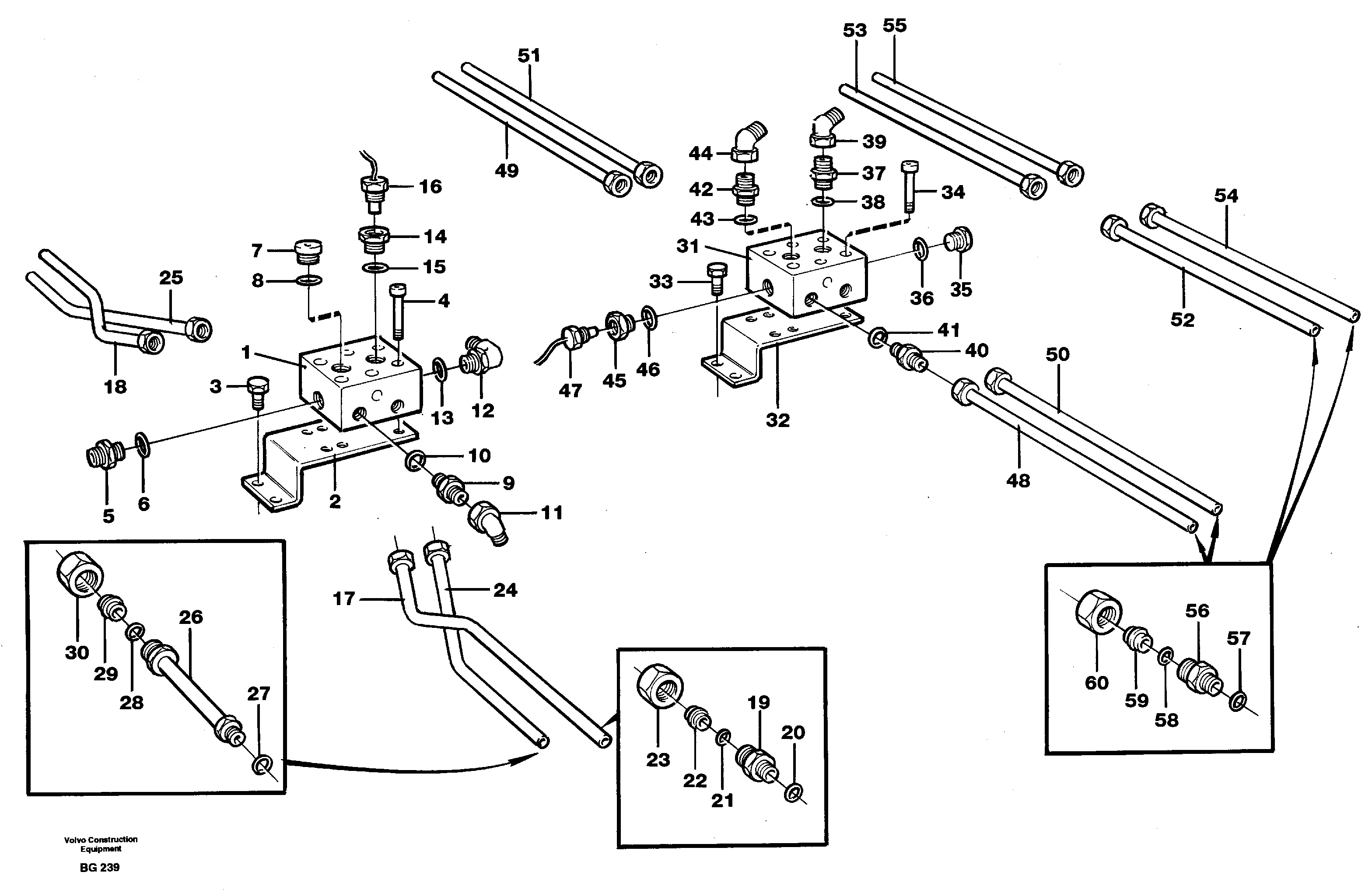 Схема запчастей Volvo A40 - 26685 Система охлаждения для тормозов, мосты A40 VOLVO BM VOLVO BM A40 SER NO - 1151/- 60026