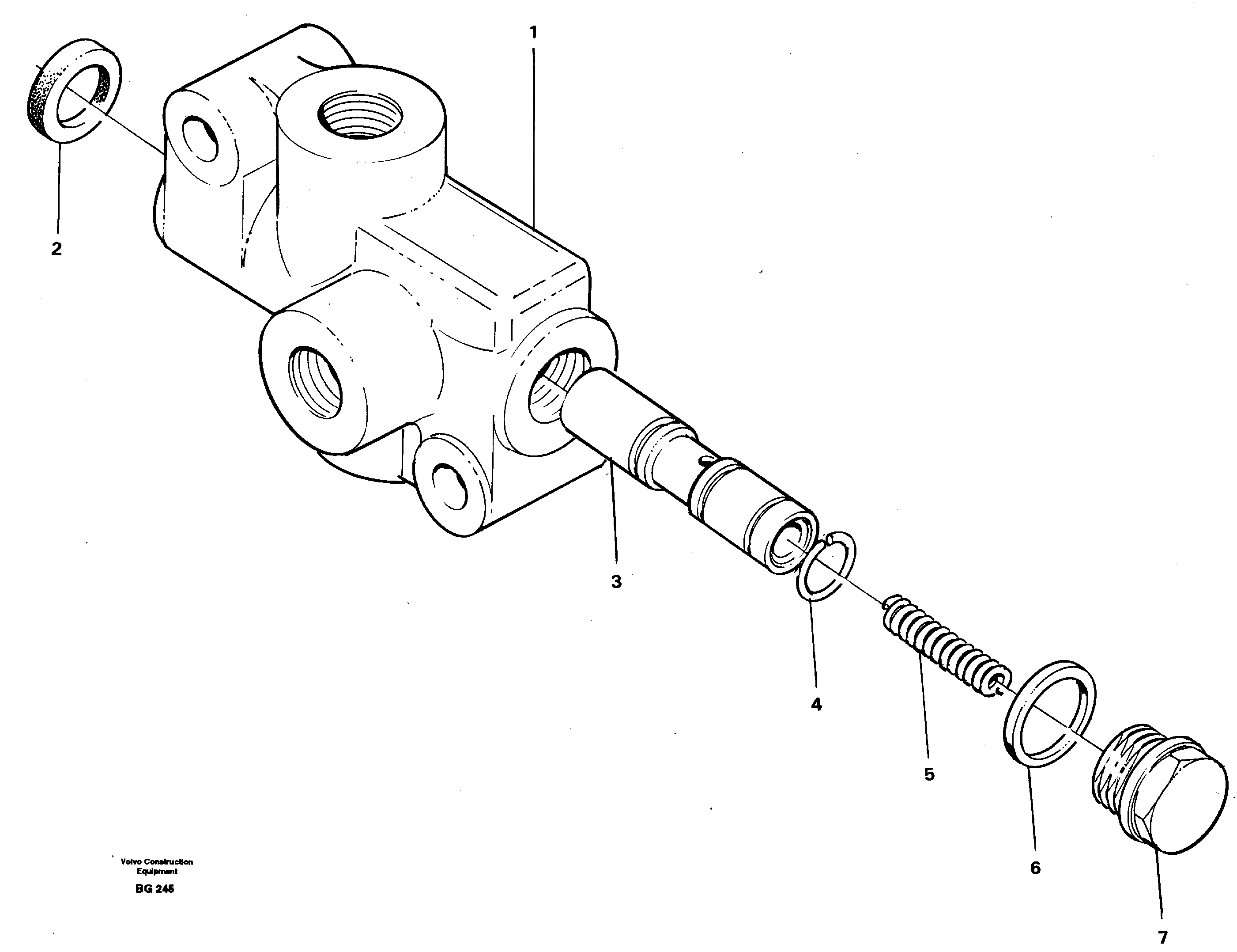 Схема запчастей Volvo A40 - 18136 Relay valve A40 VOLVO BM VOLVO BM A40 SER NO - 1151/- 60026