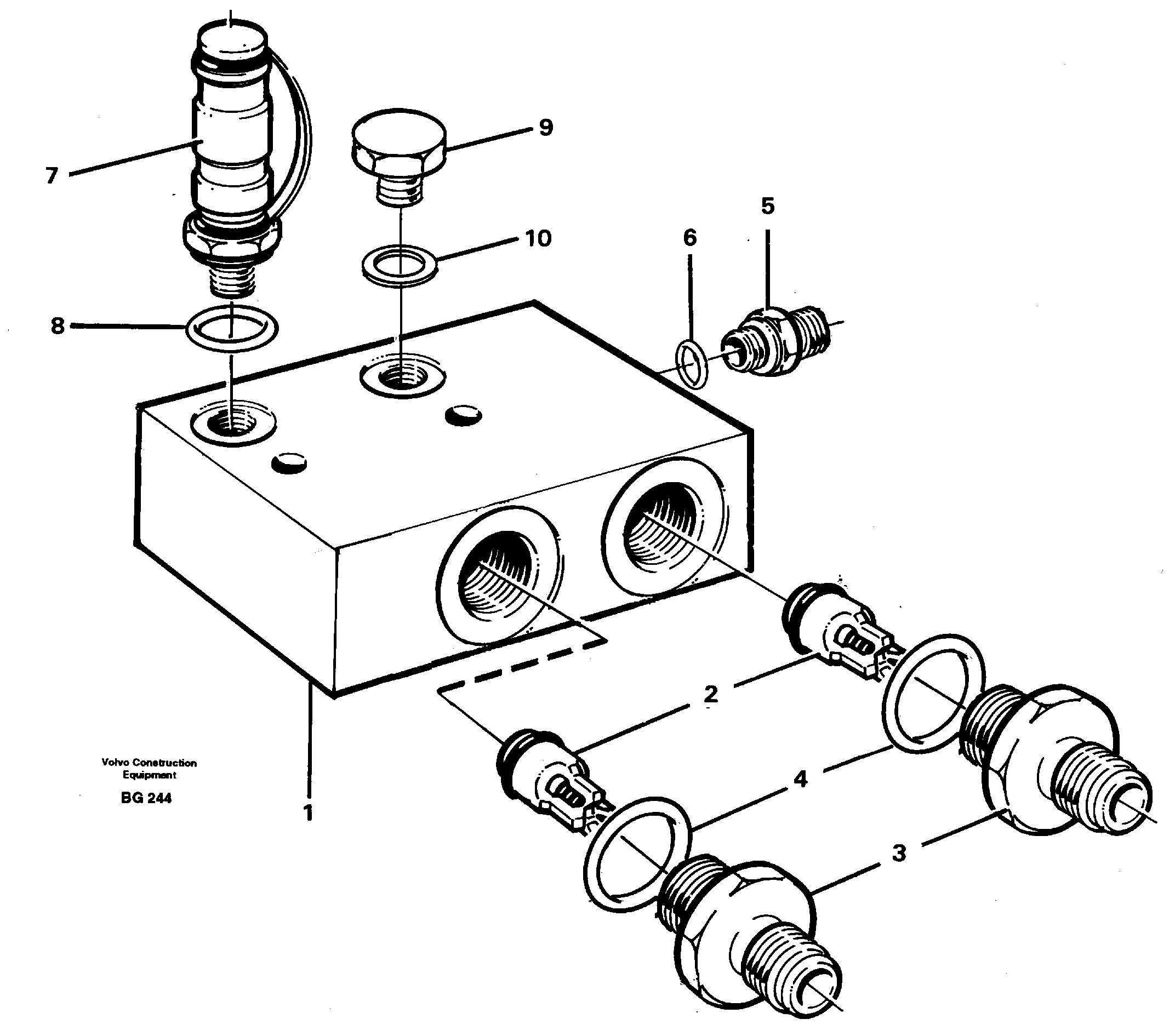 Схема запчастей Volvo A40 - 99696 Valve housing A40 VOLVO BM VOLVO BM A40 SER NO - 1151/- 60026