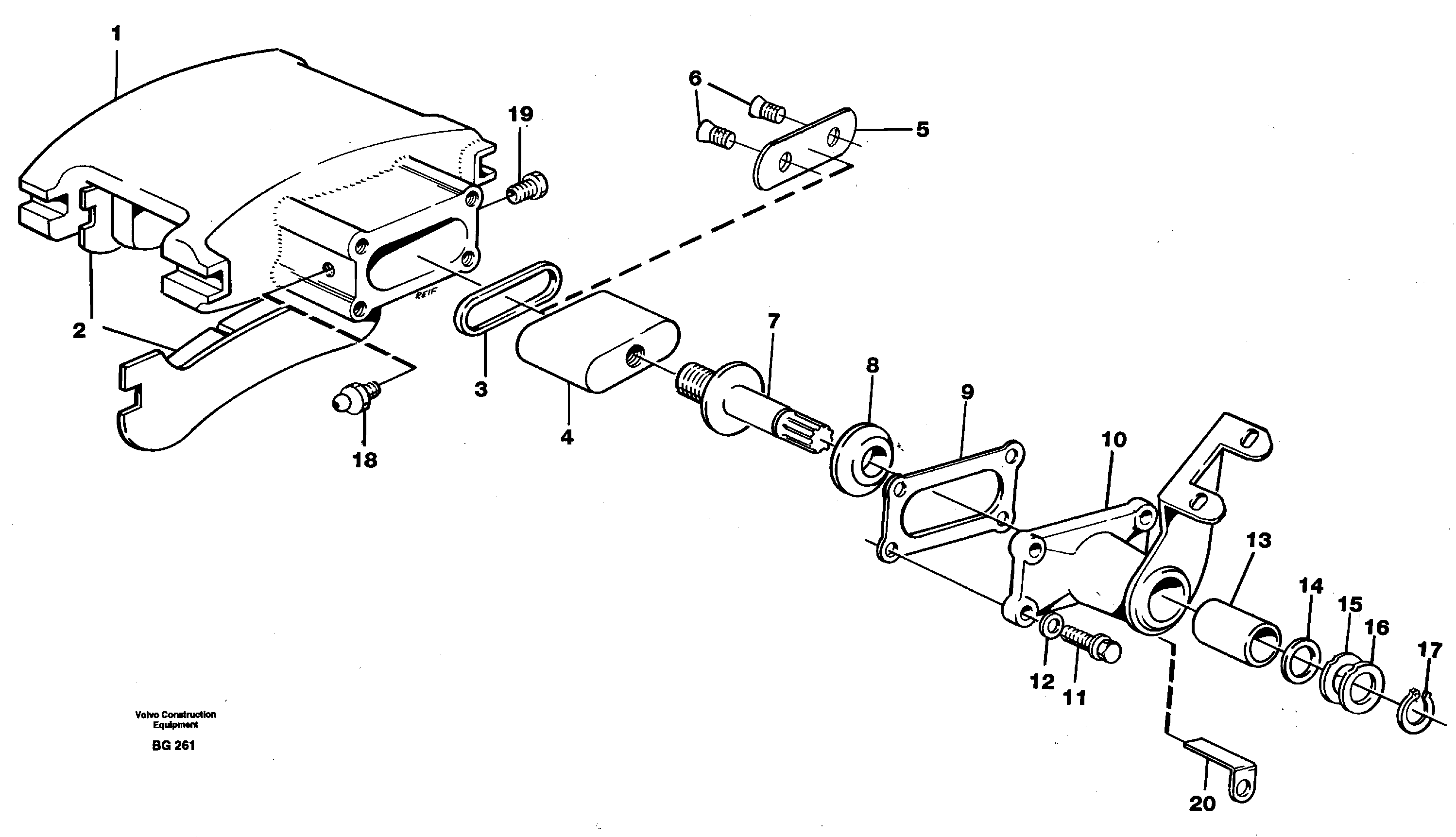 Схема запчастей Volvo A40 - 18138 Parking brake A40 VOLVO BM VOLVO BM A40 SER NO - 1151/- 60026