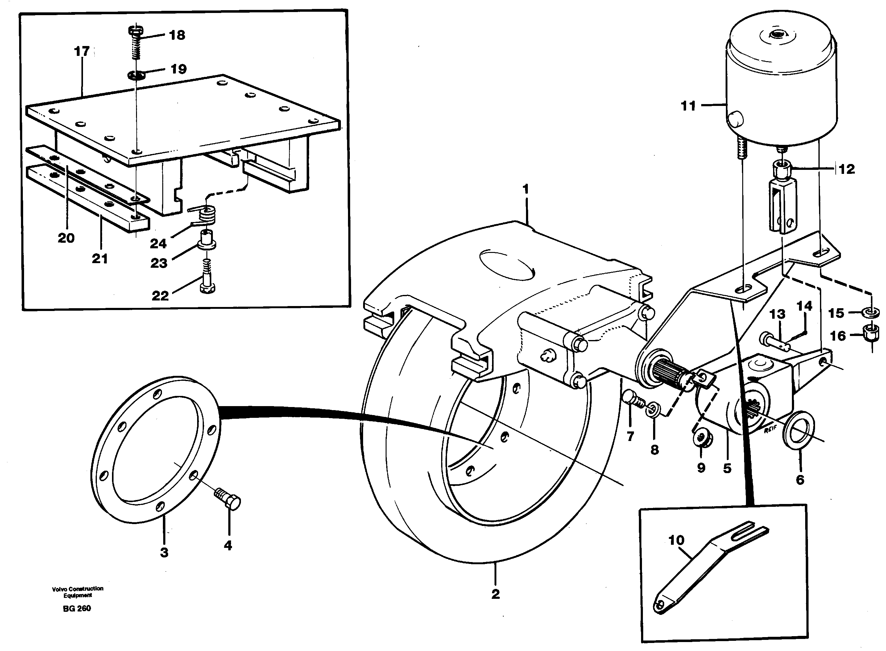 Схема запчастей Volvo A40 - 89337 Parking brake A40 VOLVO BM VOLVO BM A40 SER NO - 1151/- 60026