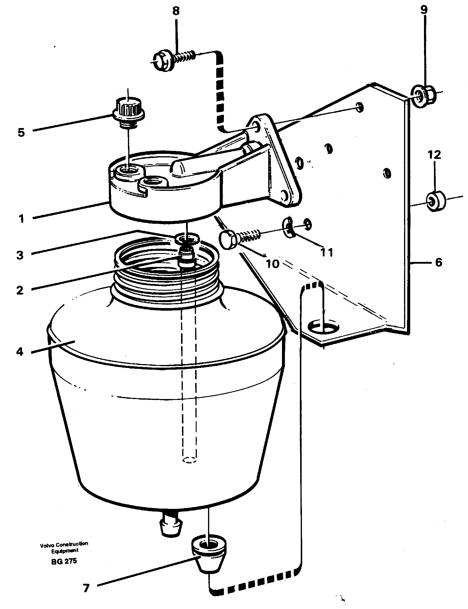 Схема запчастей Volvo A40 - 26687 Anti-freeze reservoir A40 VOLVO BM VOLVO BM A40 SER NO - 1151/- 60026