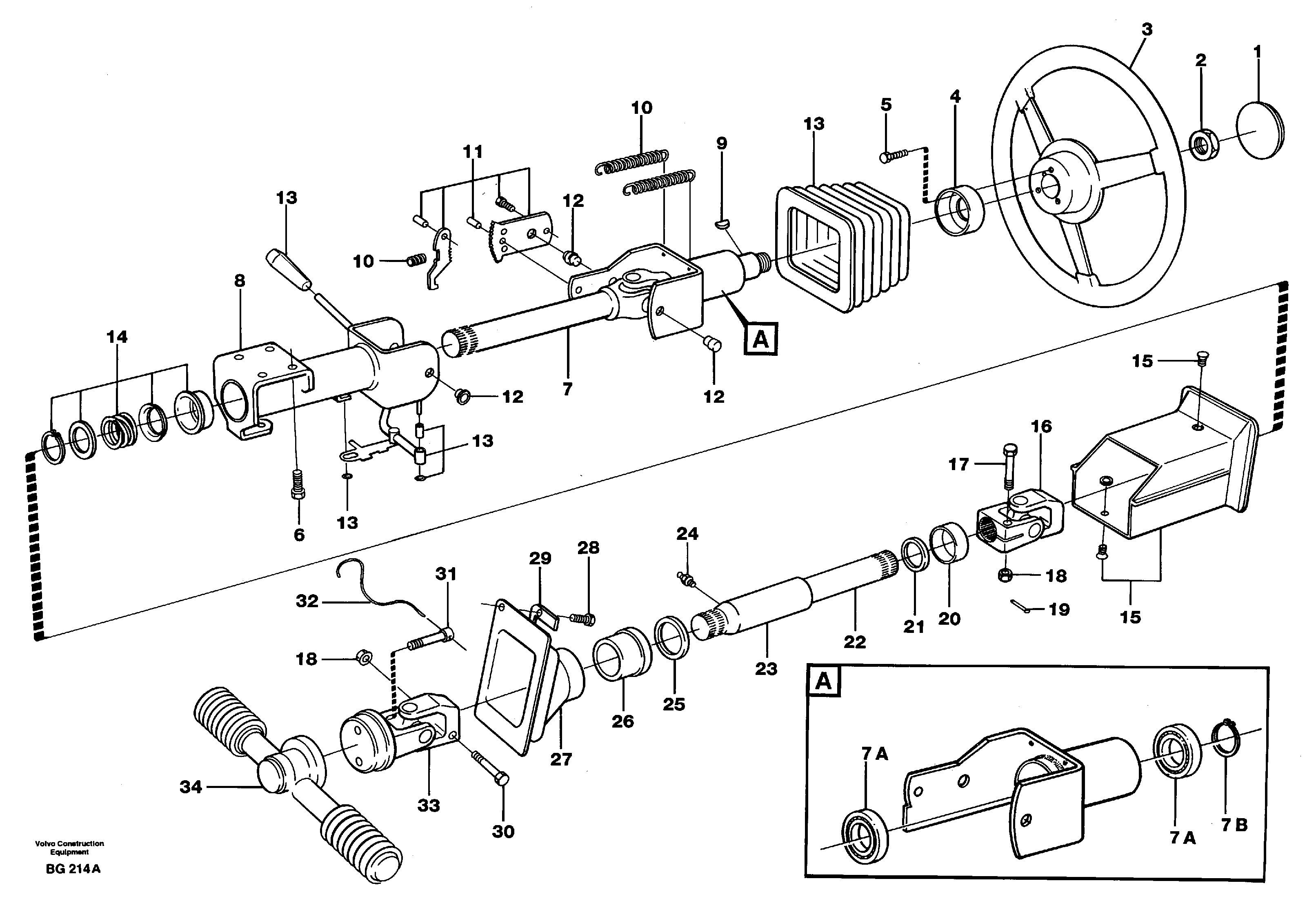 Схема запчастей Volvo A40 - 3844 Рулевая система A40 VOLVO BM VOLVO BM A40 SER NO - 1151/- 60026