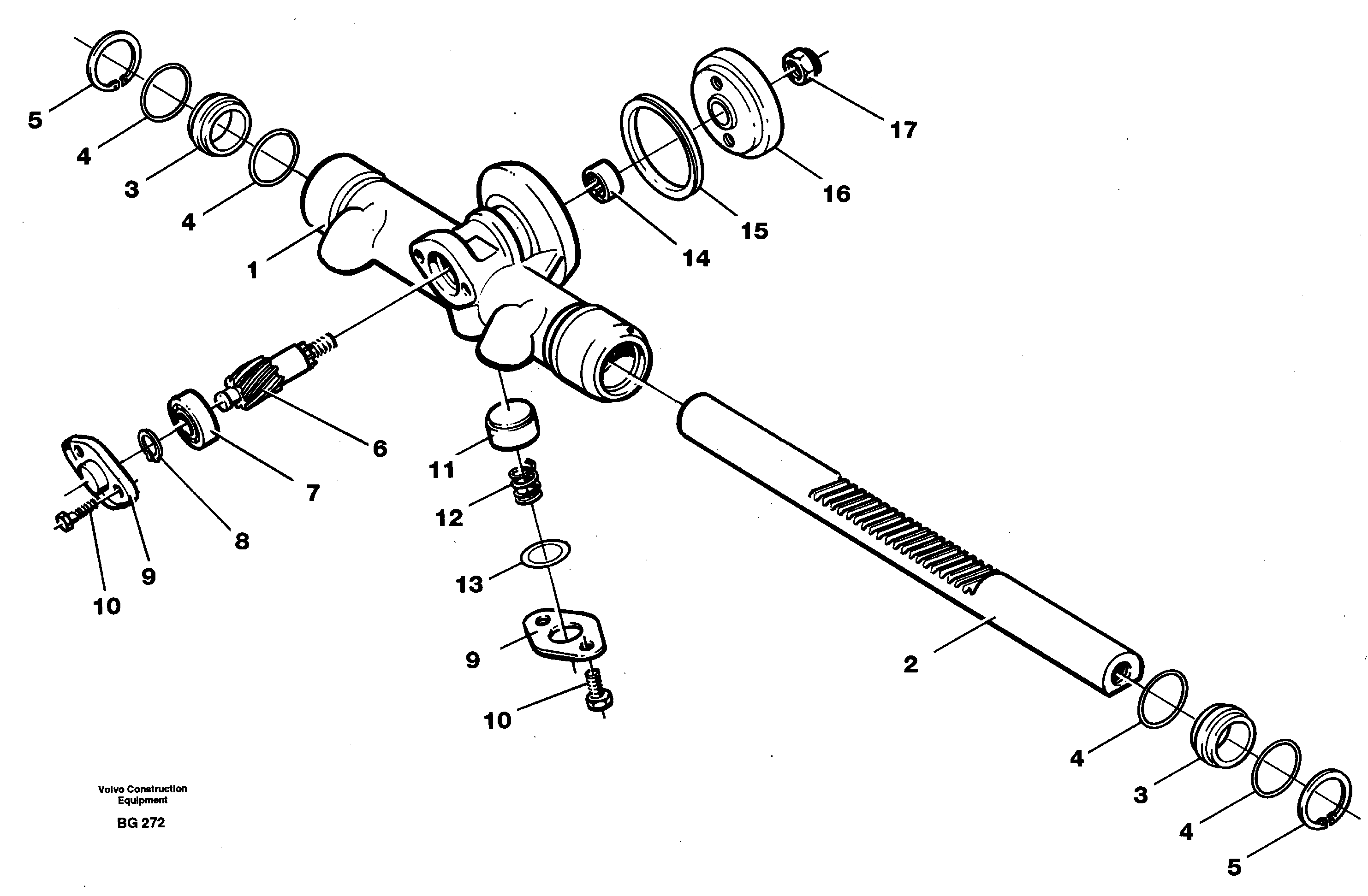 Схема запчастей Volvo A40 - 24199 Rack gear A40 VOLVO BM VOLVO BM A40 SER NO - 1151/- 60026