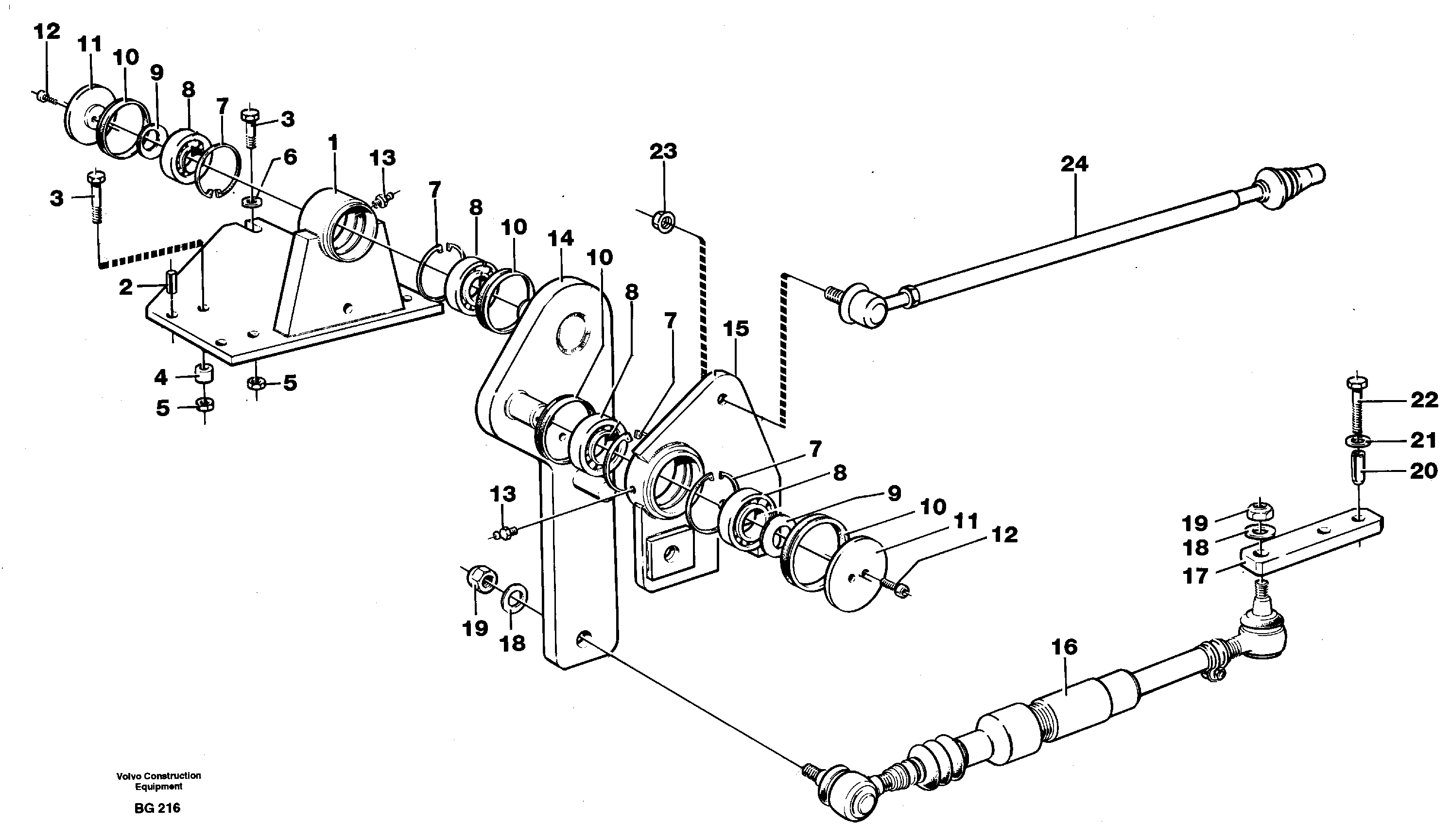 Схема запчастей Volvo A40 - 27663 Steering linkage A40 VOLVO BM VOLVO BM A40 SER NO - 1151/- 60026