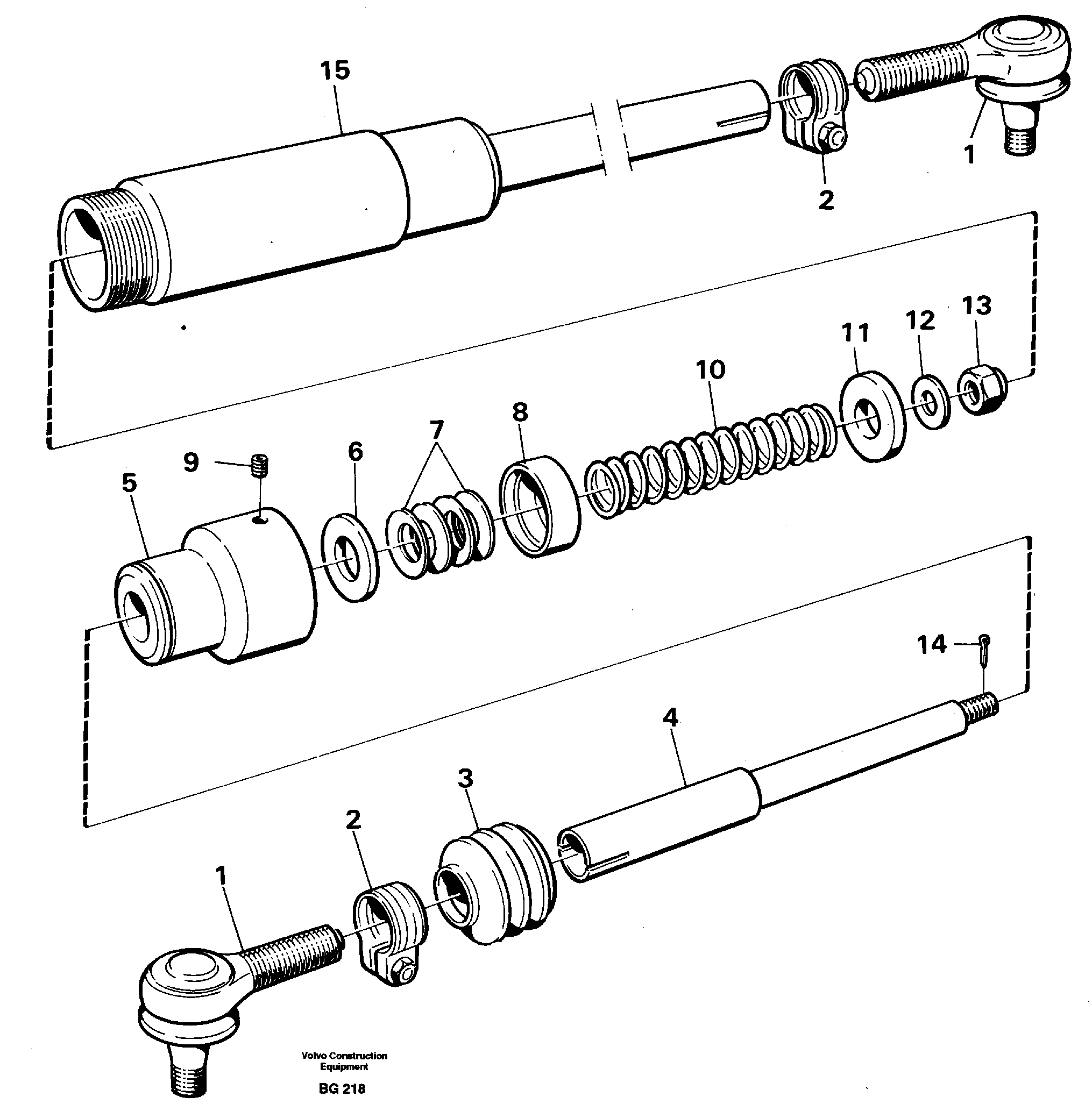 Схема запчастей Volvo A40 - 51335 Drag rod A40 VOLVO BM VOLVO BM A40 SER NO - 1151/- 60026