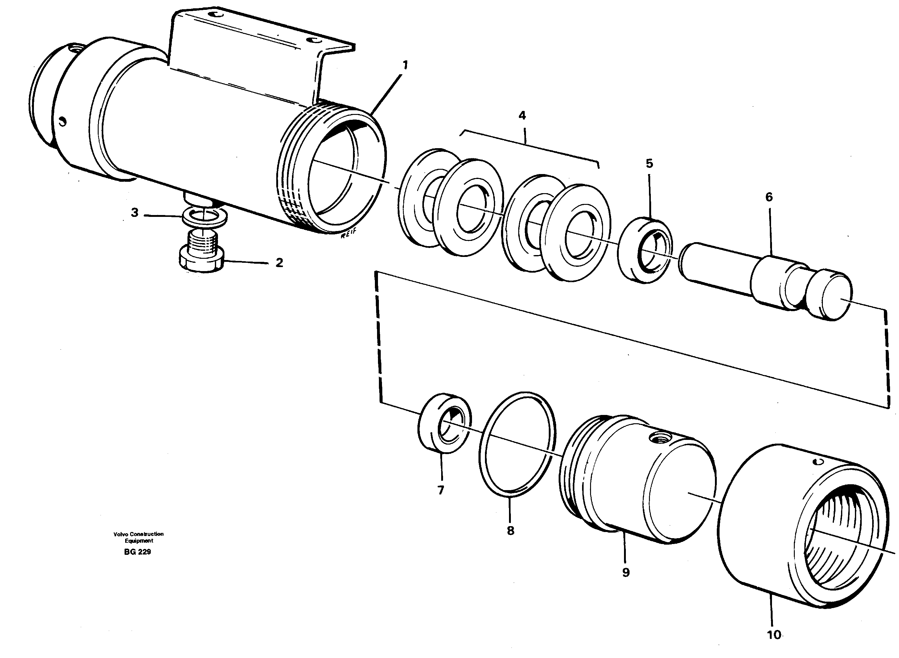 Схема запчастей Volvo A40 - 16878 Damping cylinder A40 VOLVO BM VOLVO BM A40 SER NO - 1151/- 60026