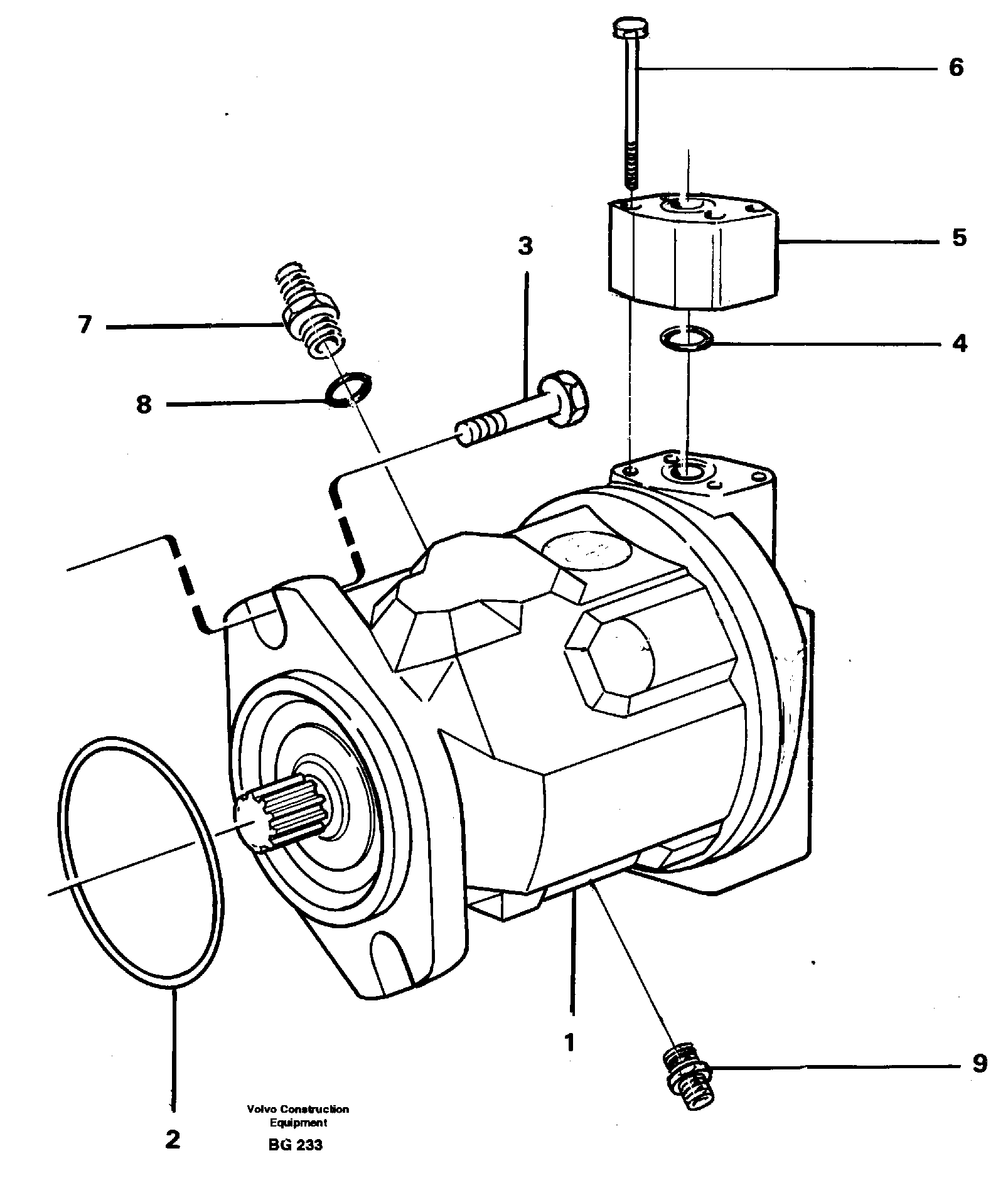 Схема запчастей Volvo A40 - 64286 Hydraulic pump with fitting parts A40 VOLVO BM VOLVO BM A40 SER NO - 1151/- 60026