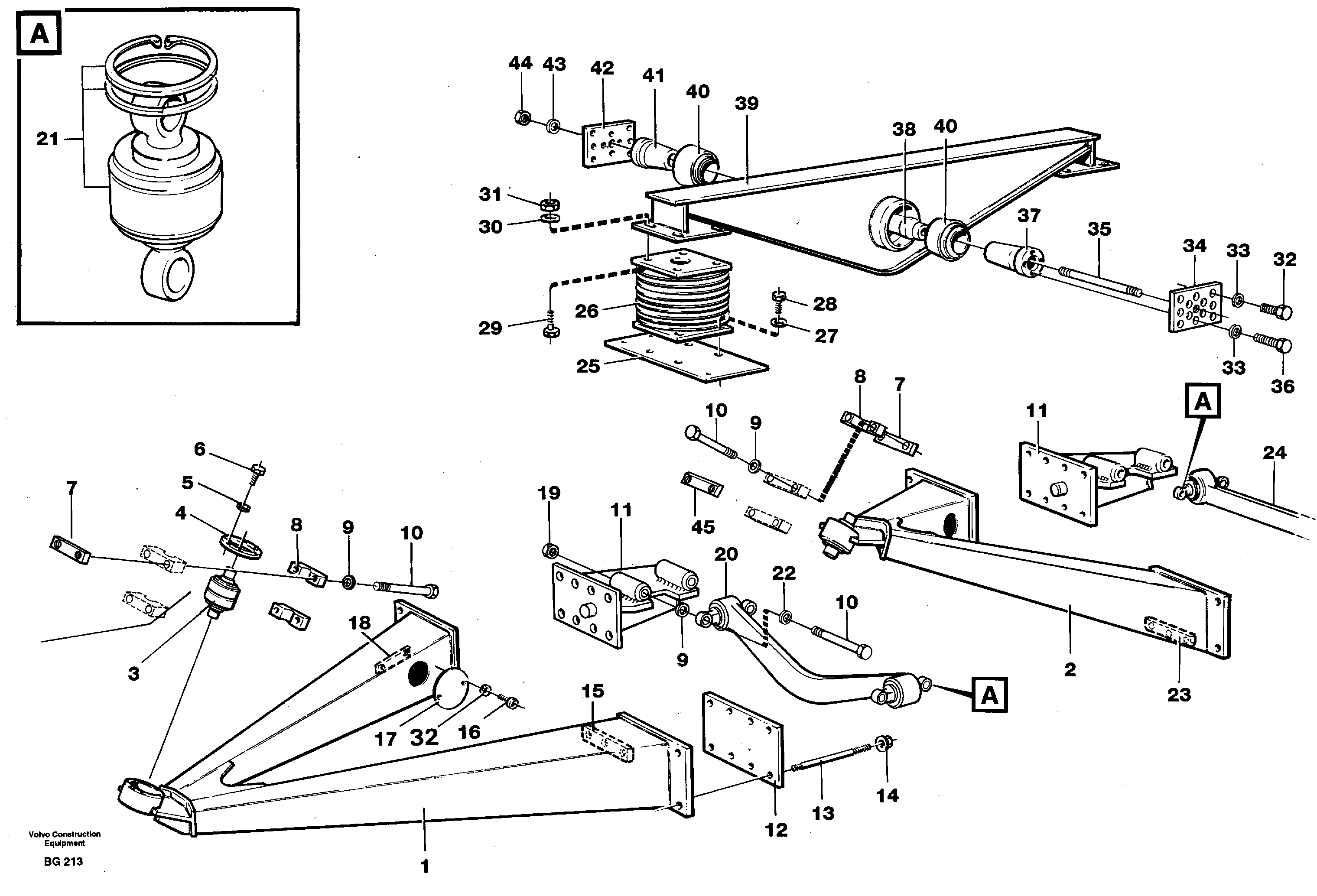 Схема запчастей Volvo A40 - 53315 Bogie A40 VOLVO BM VOLVO BM A40 SER NO - 1151/- 60026