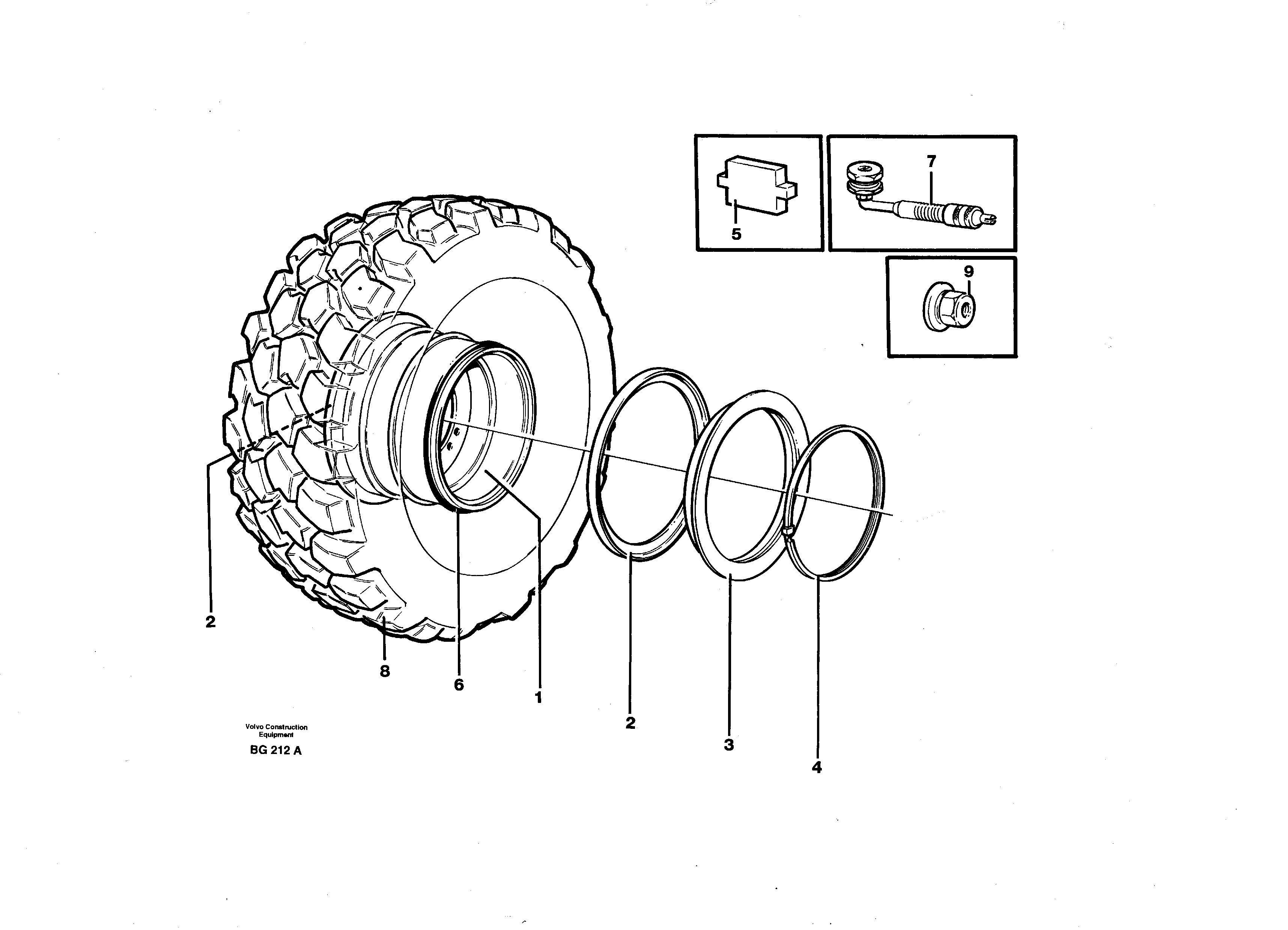 Схема запчастей Volvo A40 - 98666 Wheel A40 VOLVO BM VOLVO BM A40 SER NO - 1151/- 60026