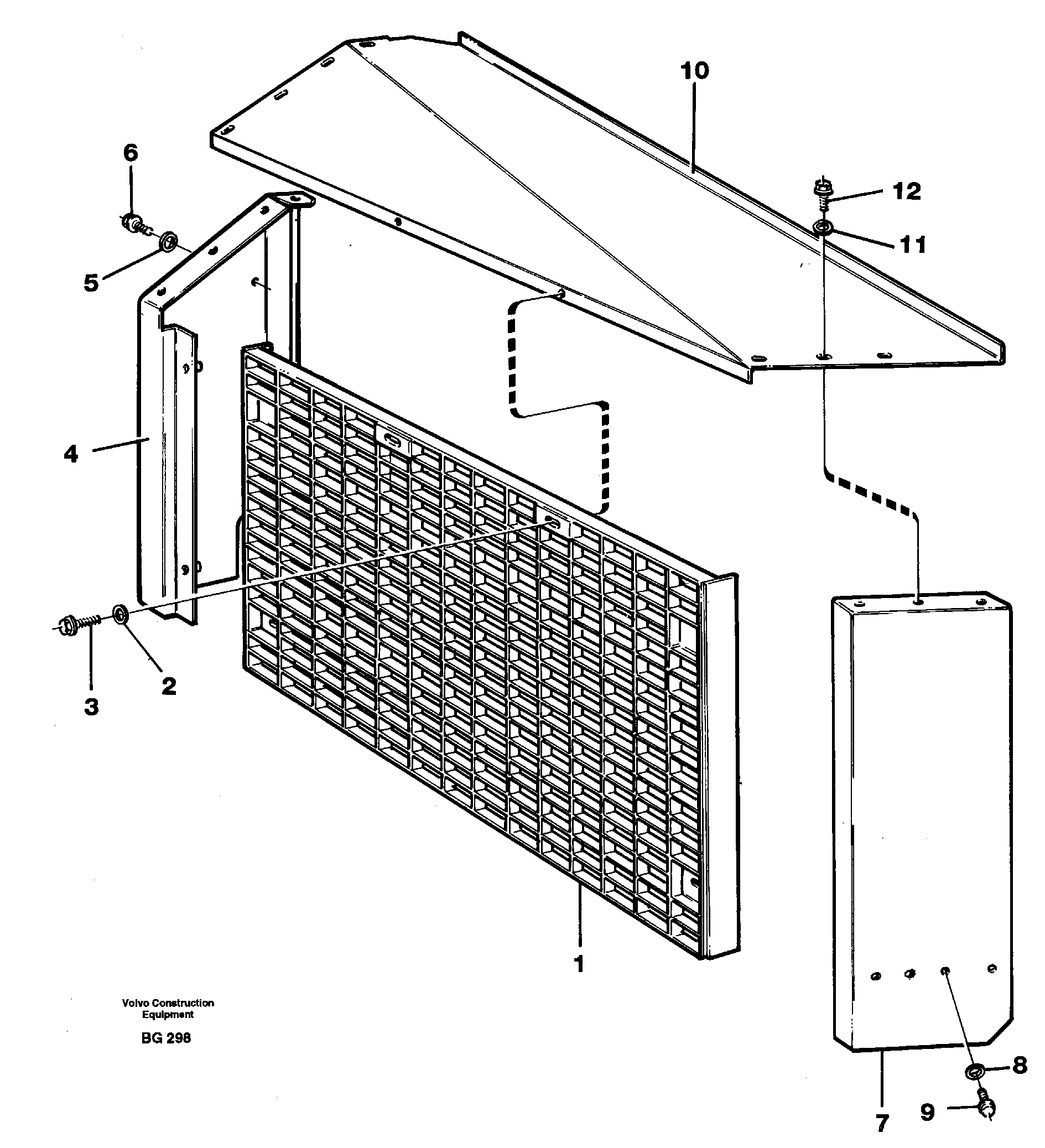 Схема запчастей Volvo A40 - 29134 Radiator casing A40 VOLVO BM VOLVO BM A40 SER NO - 1151/- 60026