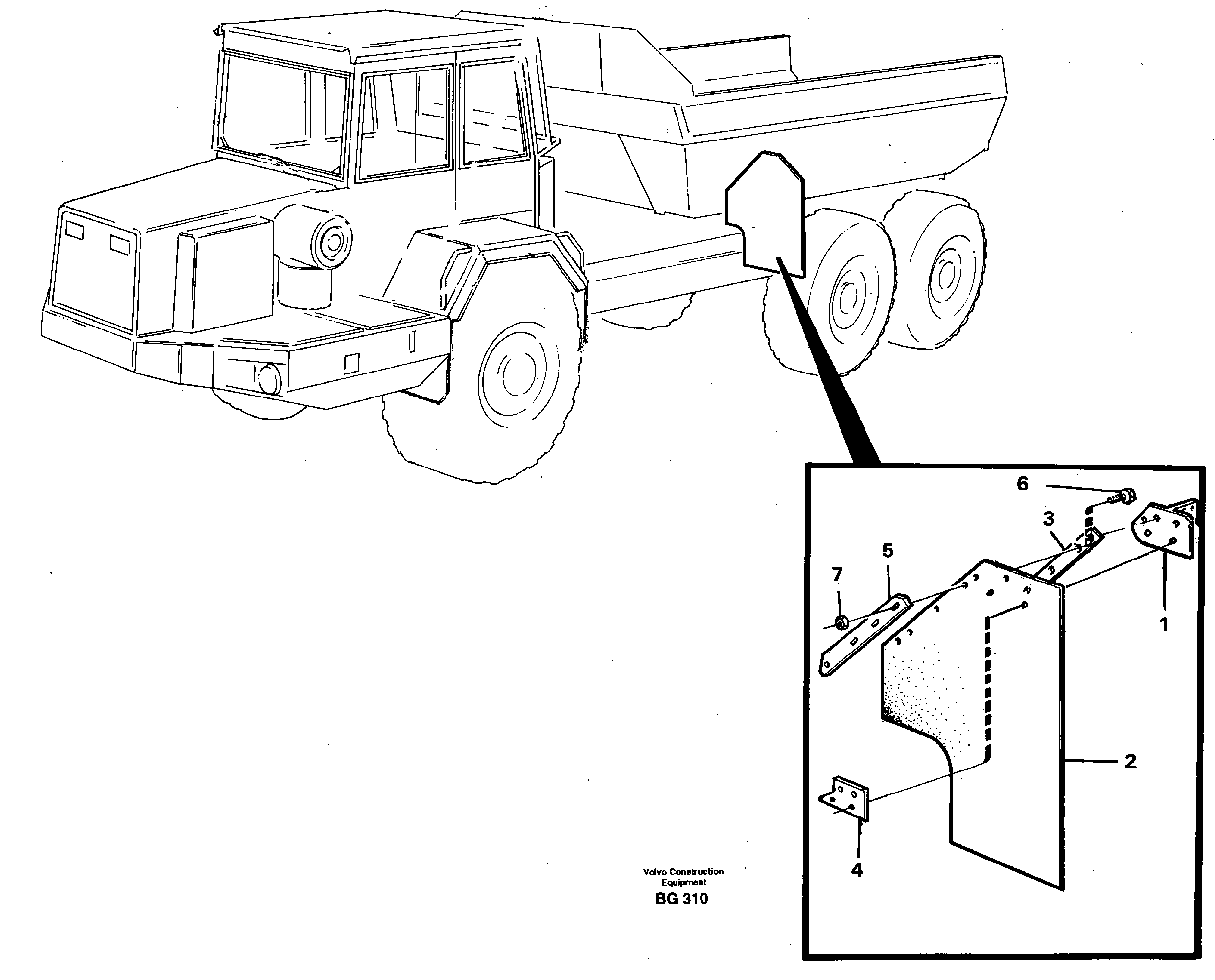 Схема запчастей Volvo A40 - 35798 Mudflap, load unit A40 VOLVO BM VOLVO BM A40 SER NO - 1151/- 60026
