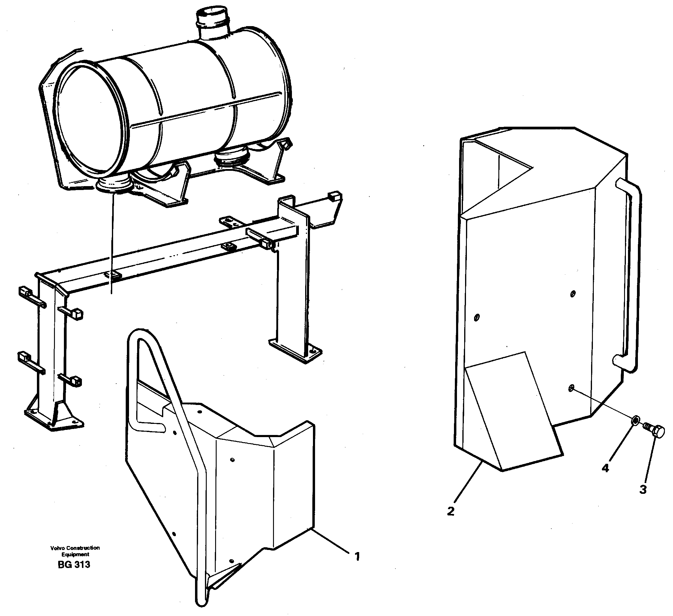 Схема запчастей Volvo A40 - 37153 Protecting plates and handrails A40 VOLVO BM VOLVO BM A40 SER NO - 1151/- 60026