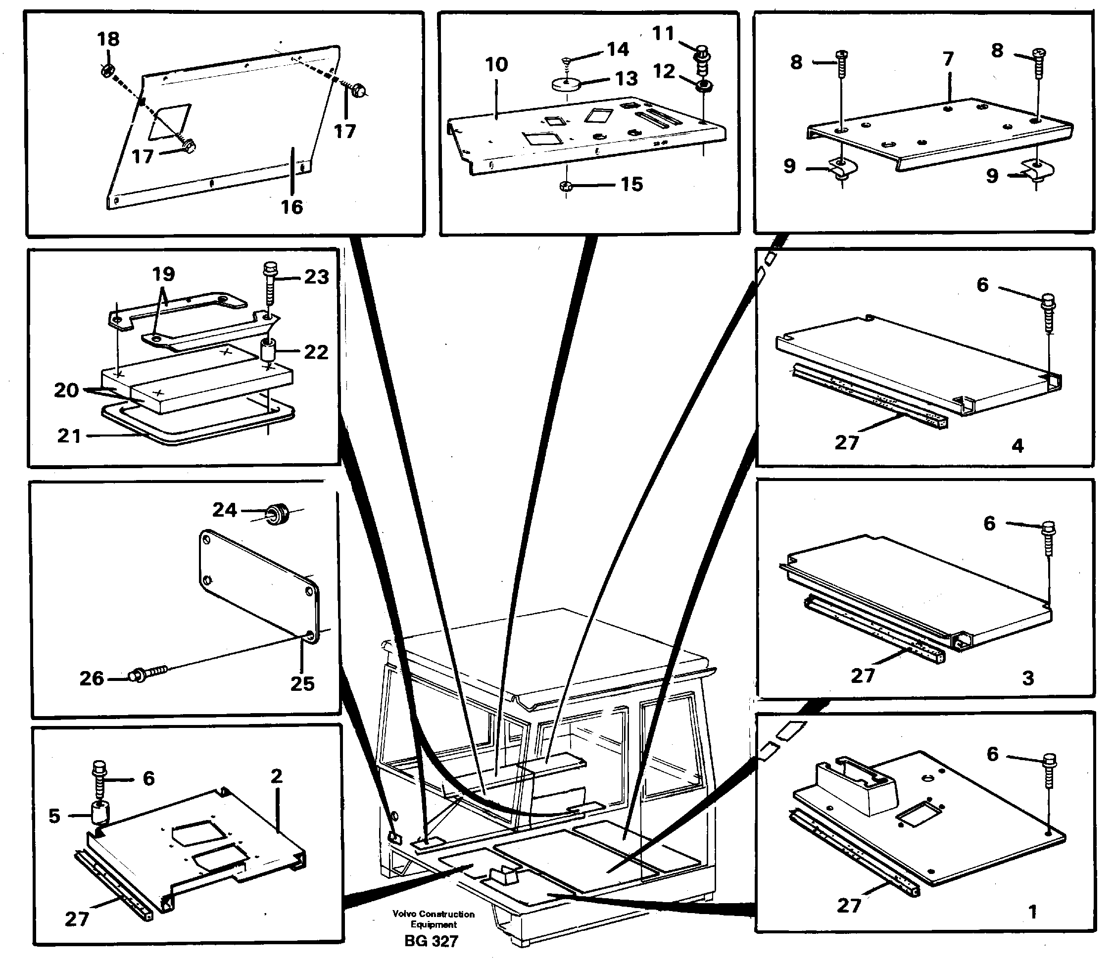 Схема запчастей Volvo A40 - 29135 Floor panels and cover plates A40 VOLVO BM VOLVO BM A40 SER NO - 1151/- 60026