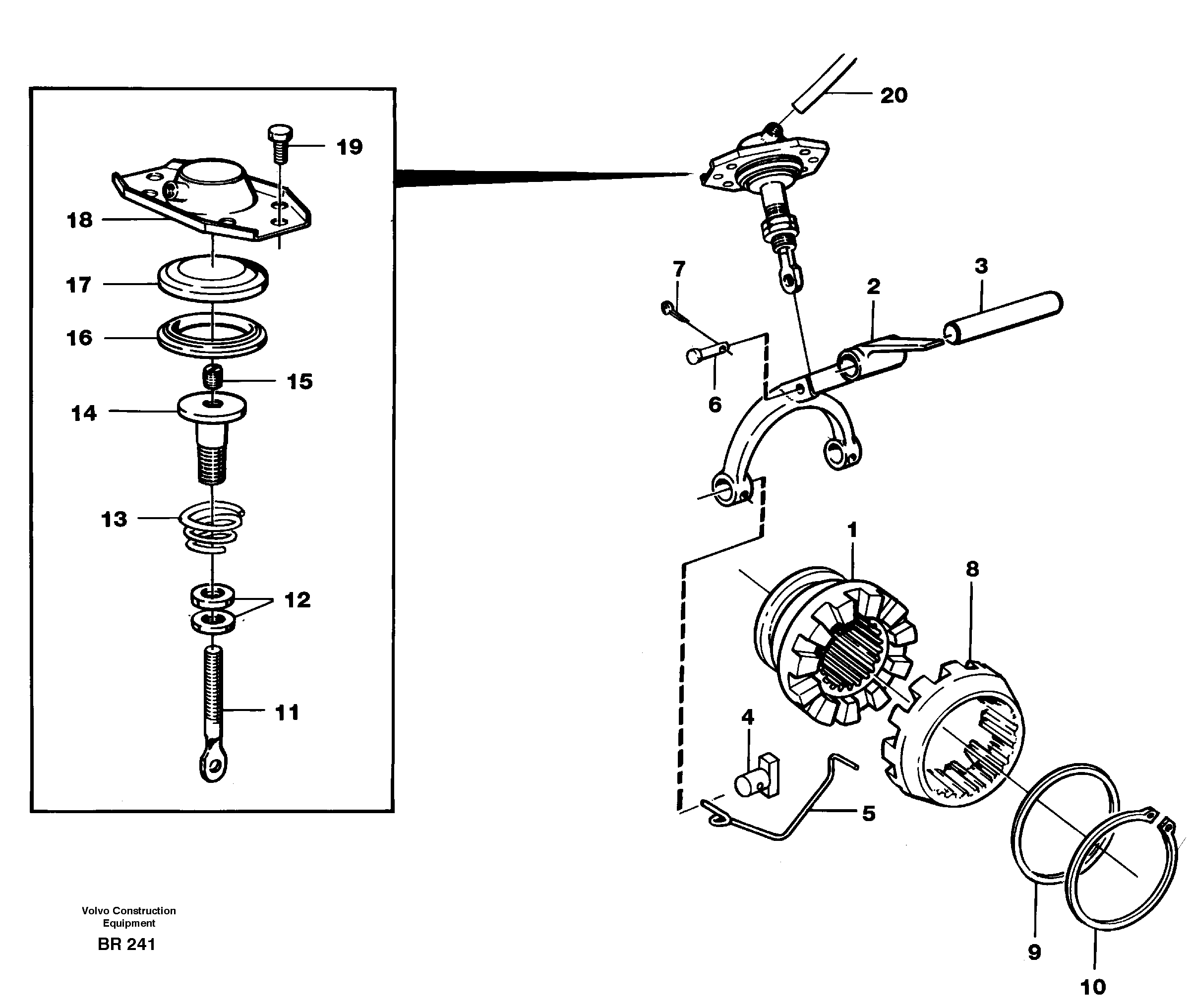 Схема запчастей Volvo A40 - 24674 Differential lock A40 SER NO 1201-, SER NO USA 60101-