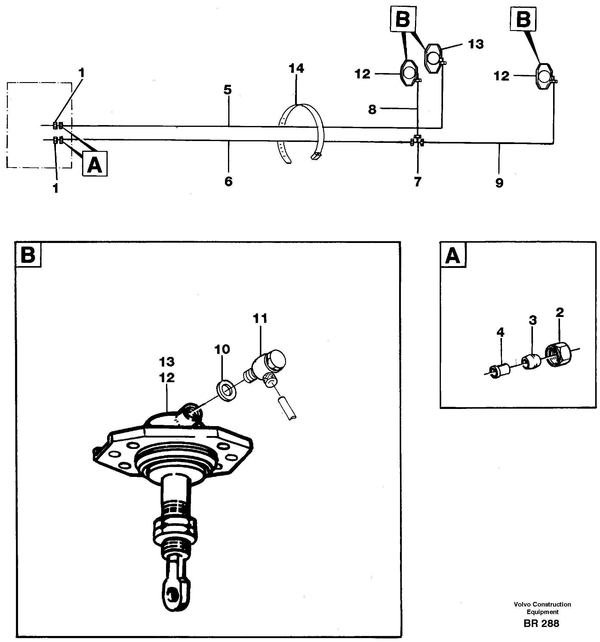 Схема запчастей Volvo A40 - 24677 Pneumatic system, 6x6 and diff lock, load unit A40 SER NO 1201-, SER NO USA 60101-