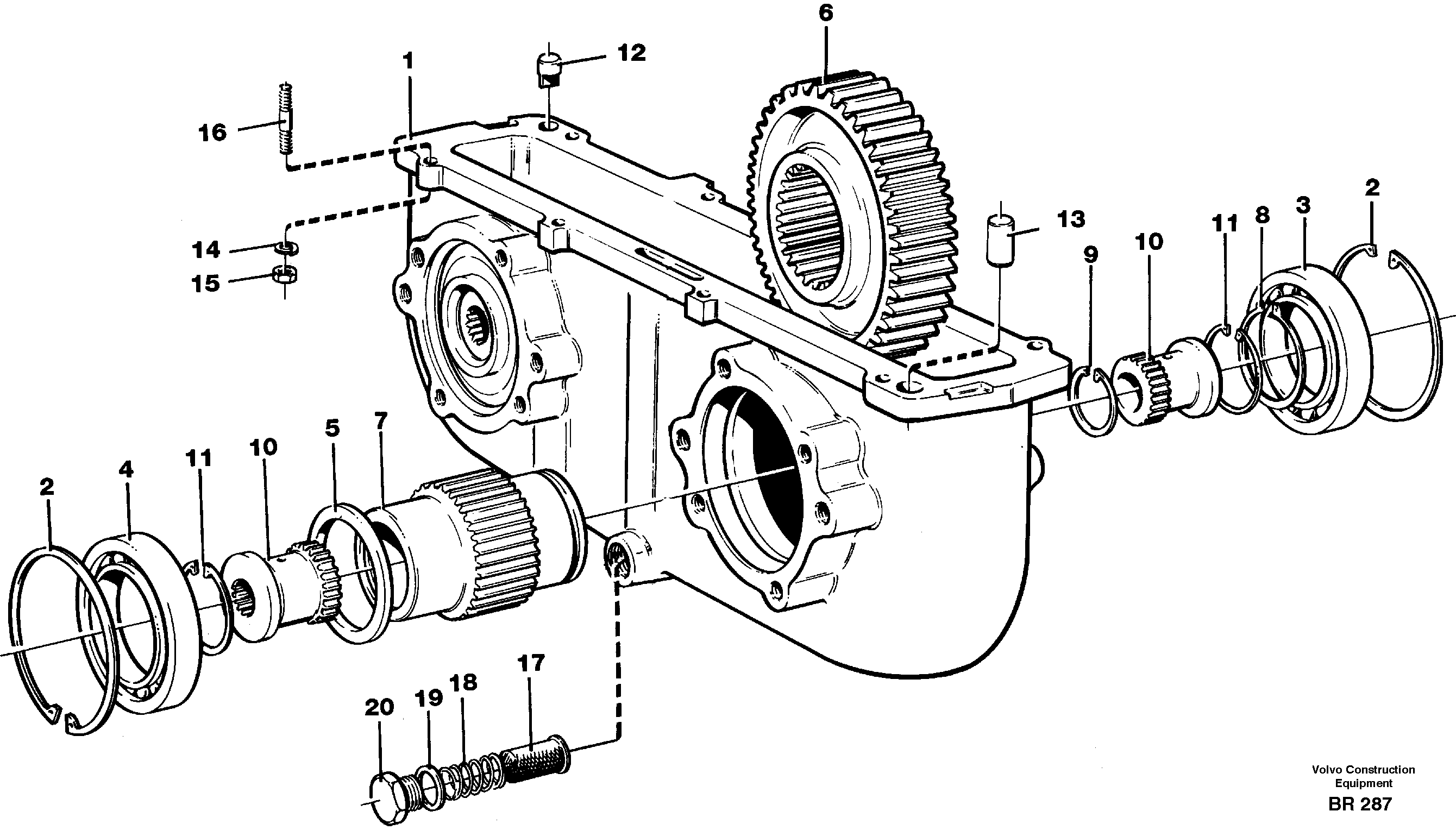 Схема запчастей Volvo A40 - 98941 Pump drive power take-off A40 SER NO 1201-, SER NO USA 60101-