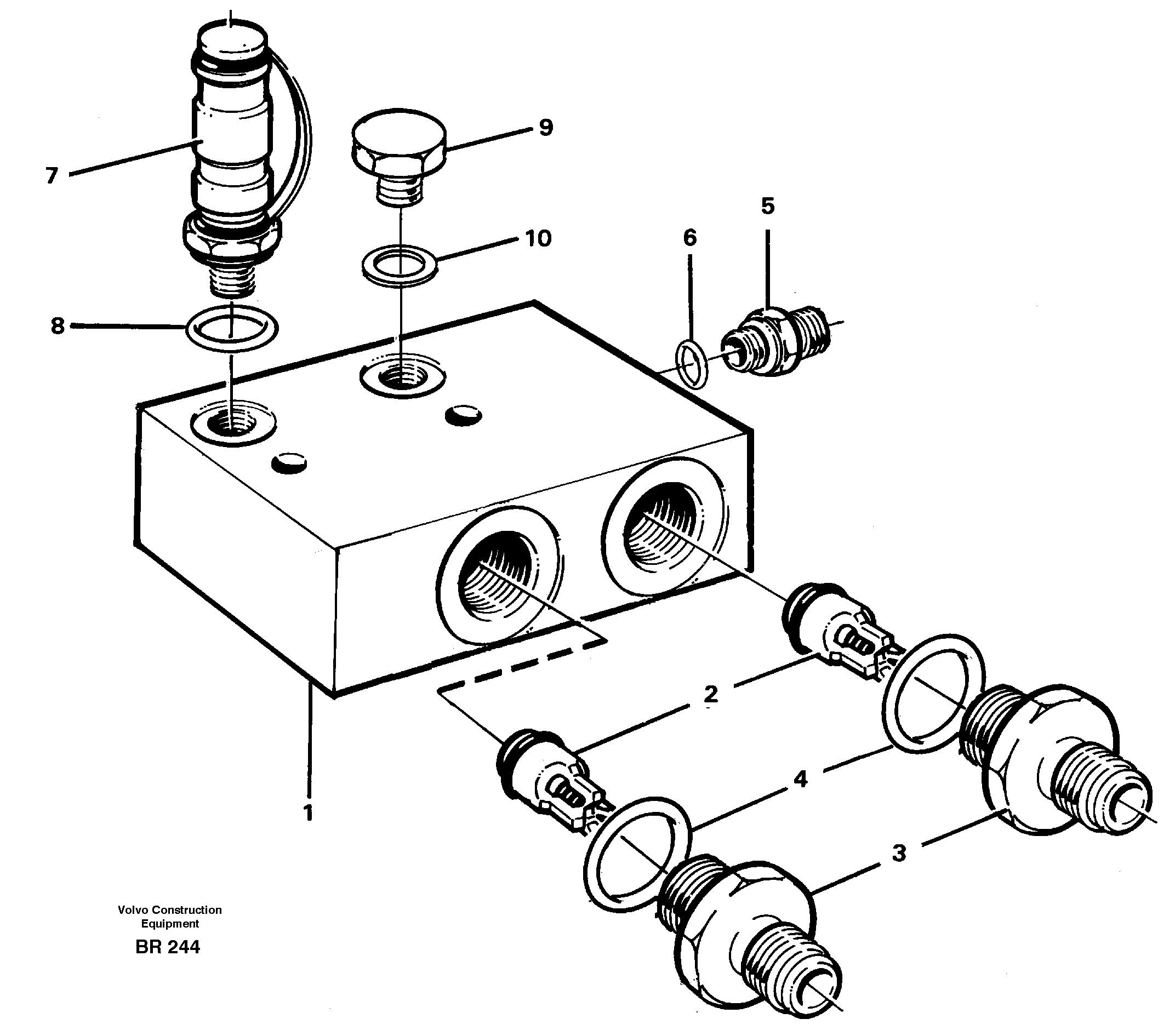 Схема запчастей Volvo A40 - 98682 Valve housing A40 SER NO 1201-, SER NO USA 60101-