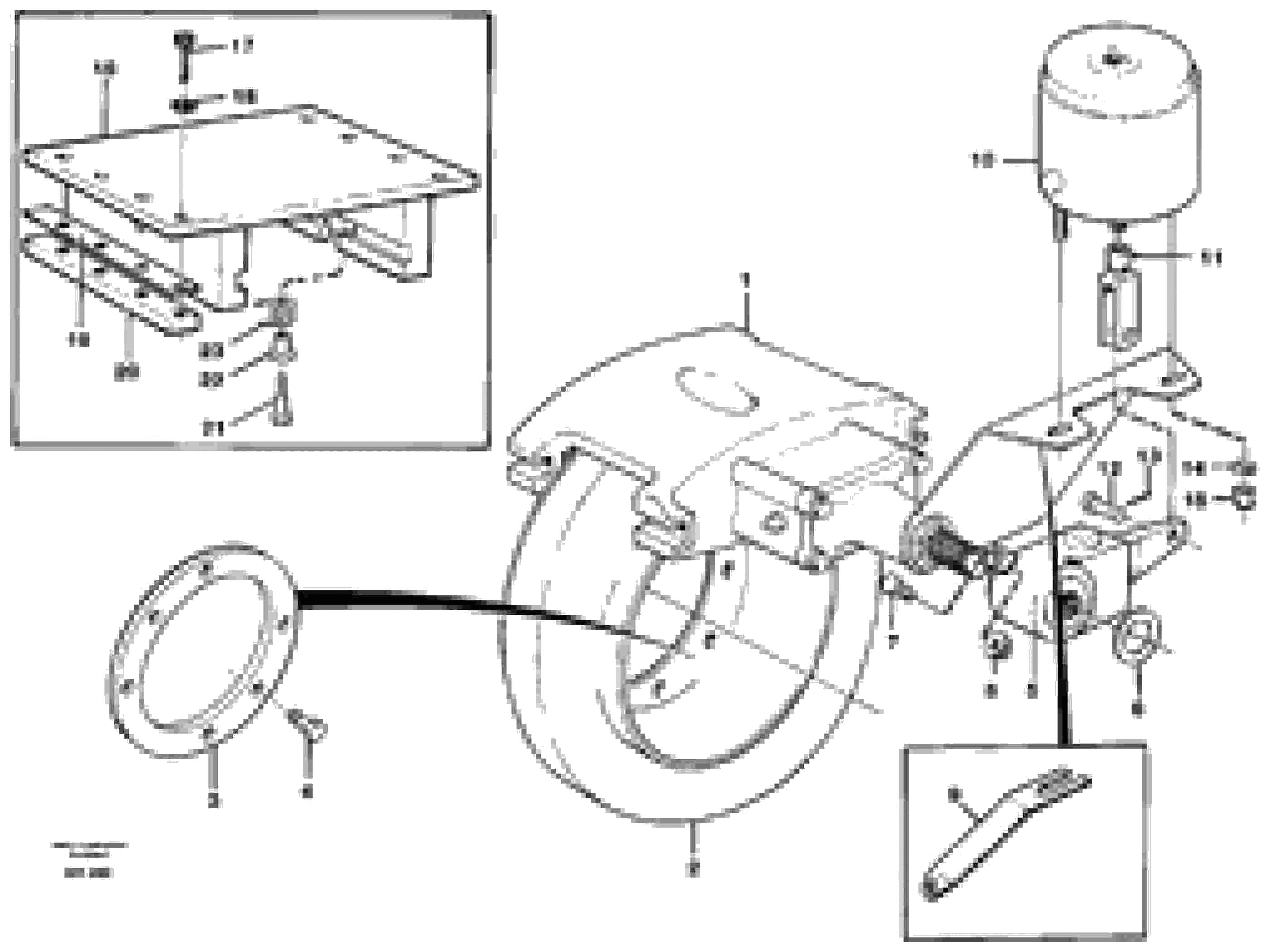 Схема запчастей Volvo A40 - 82812 Parking brake A40 SER NO 1201-, SER NO USA 60101-