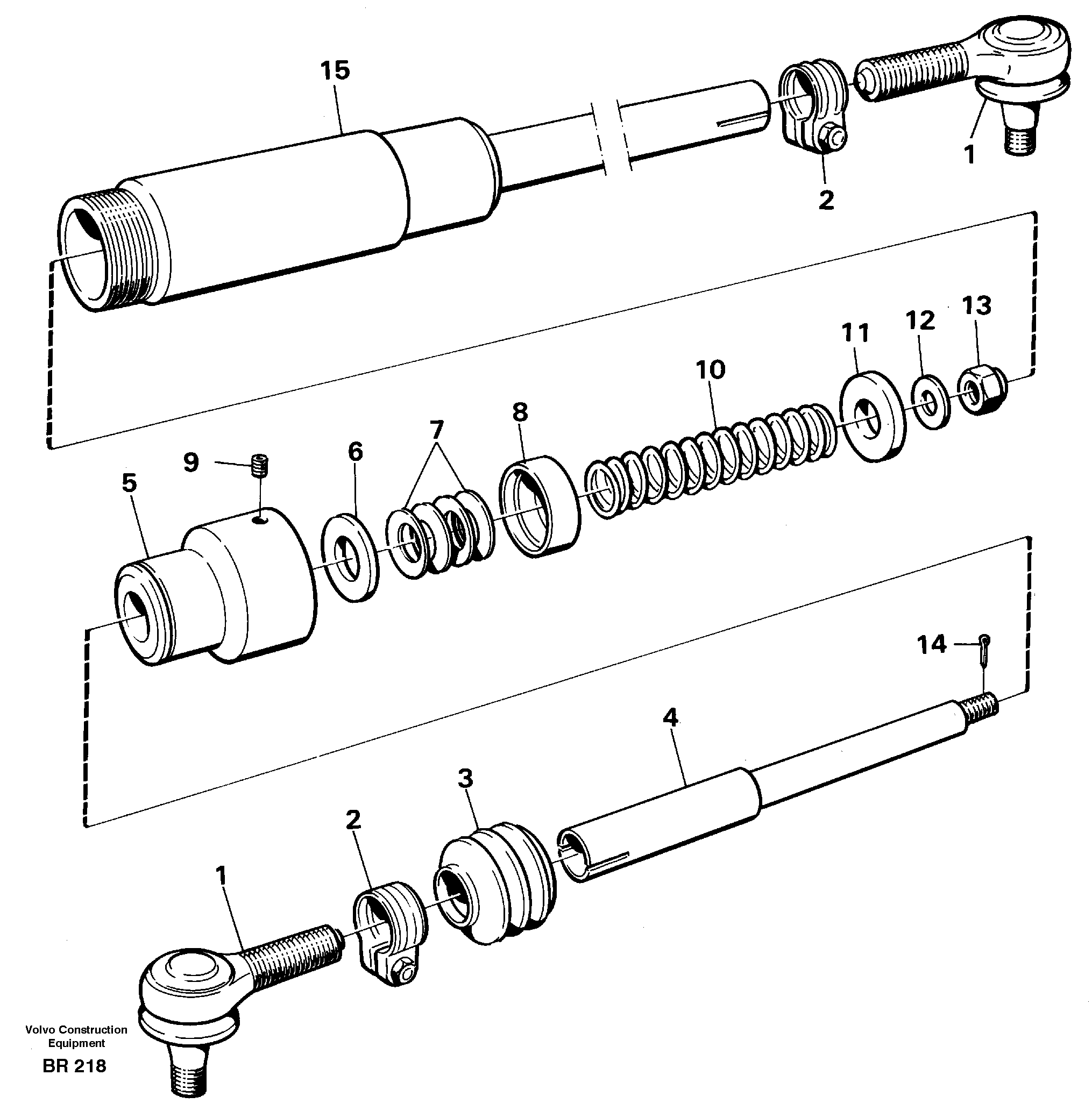 Схема запчастей Volvo A40 - 51341 Drag rod A40 SER NO 1201-, SER NO USA 60101-