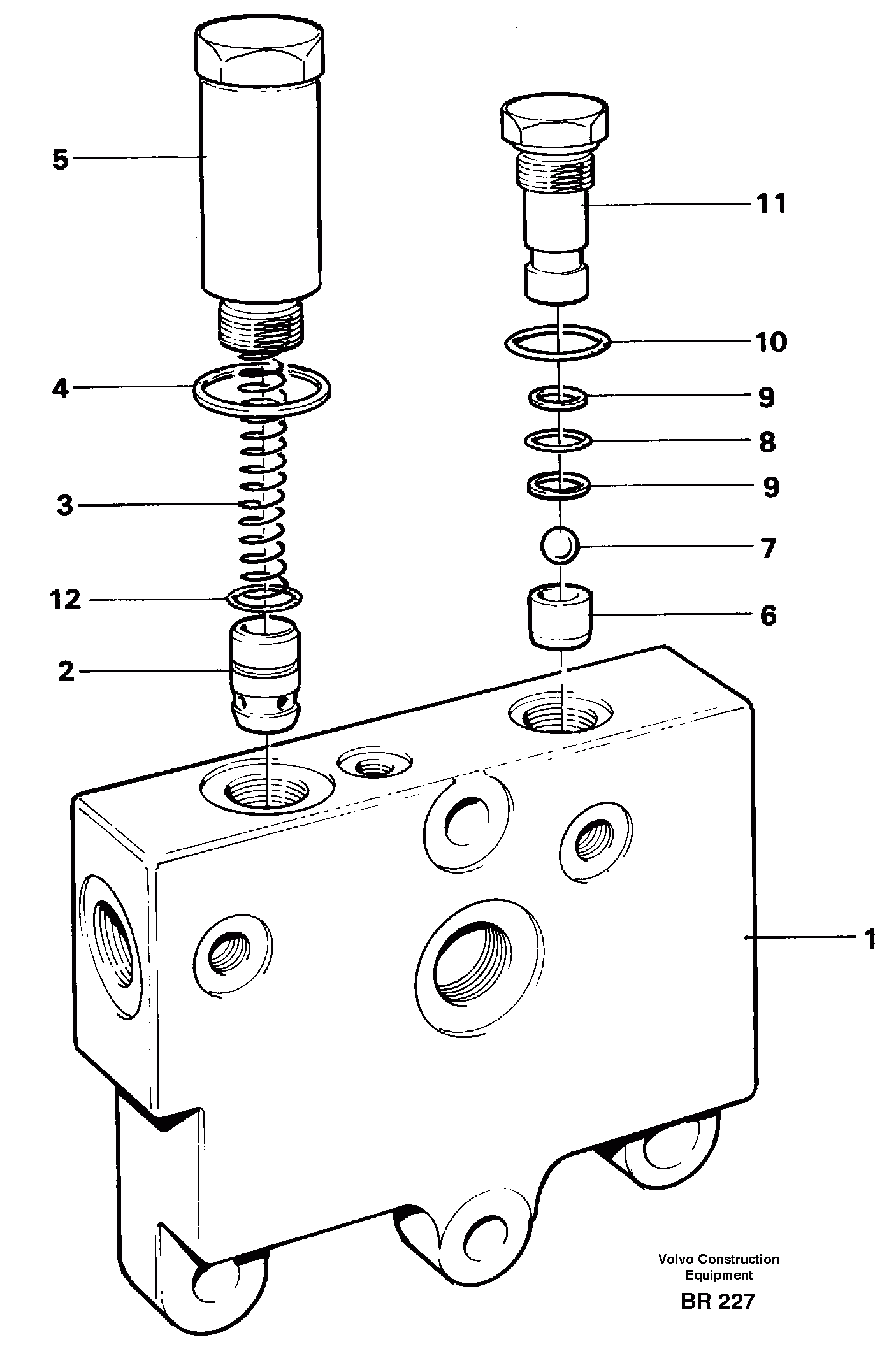 Схема запчастей Volvo A40 - 16247 Valve, circuit body and return valve A40 SER NO 1201-, SER NO USA 60101-