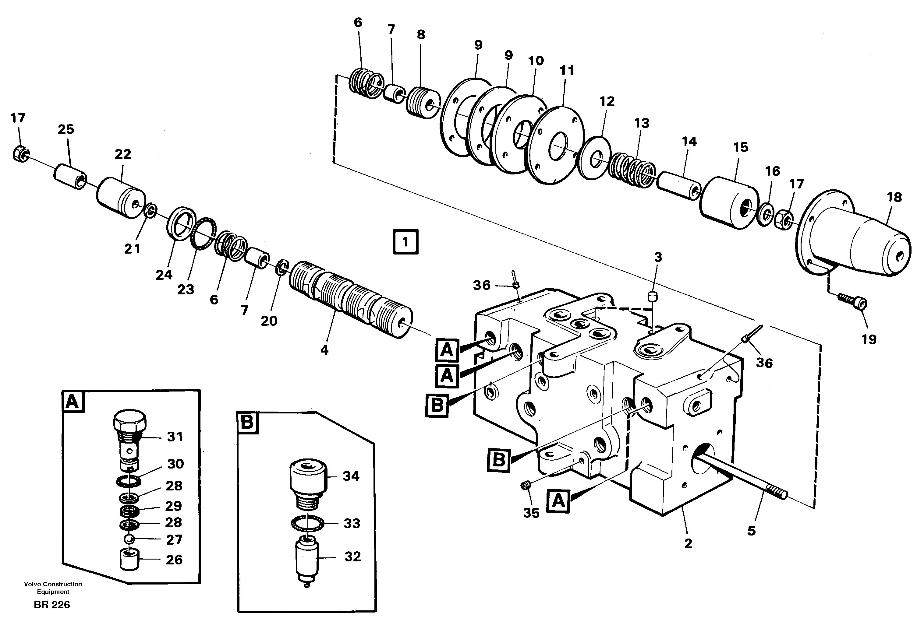 Схема запчастей Volvo A40 - 22505 Steering unit A40 SER NO 1201-, SER NO USA 60101-