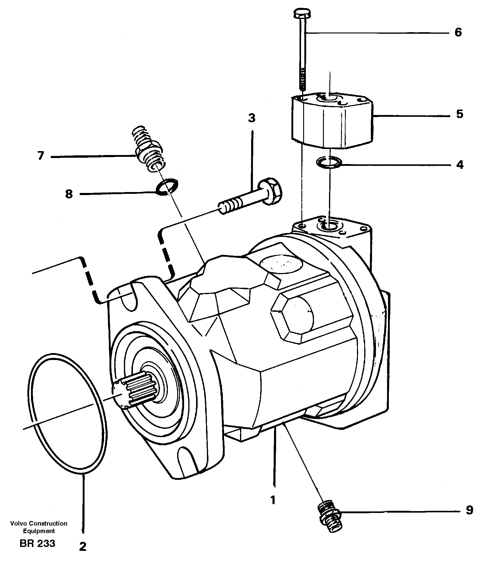Схема запчастей Volvo A40 - 66219 Hydraulic pump with fitting parts A40 SER NO 1201-, SER NO USA 60101-