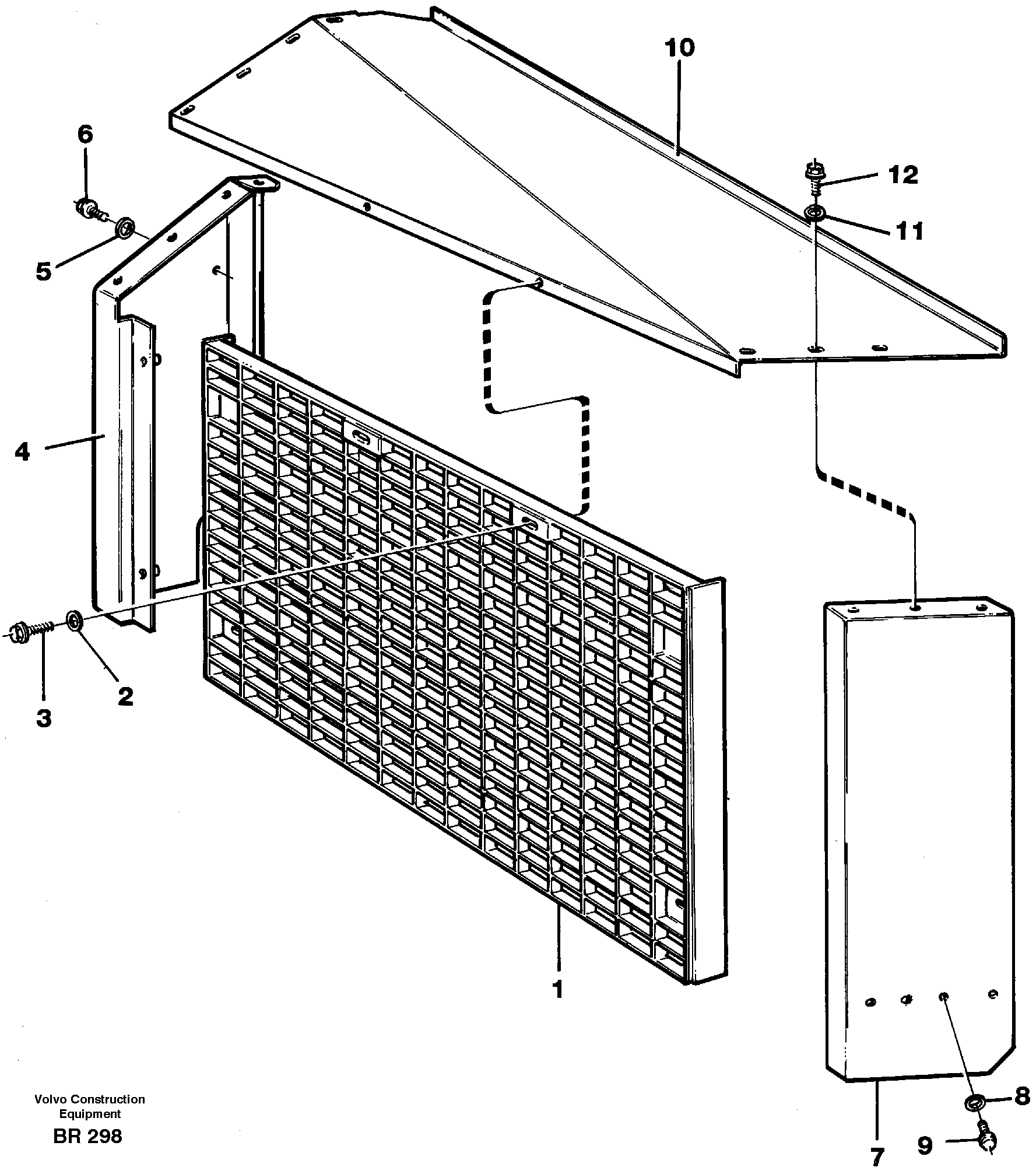 Схема запчастей Volvo A40 - 29648 Radiator casing A40 SER NO 1201-, SER NO USA 60101-