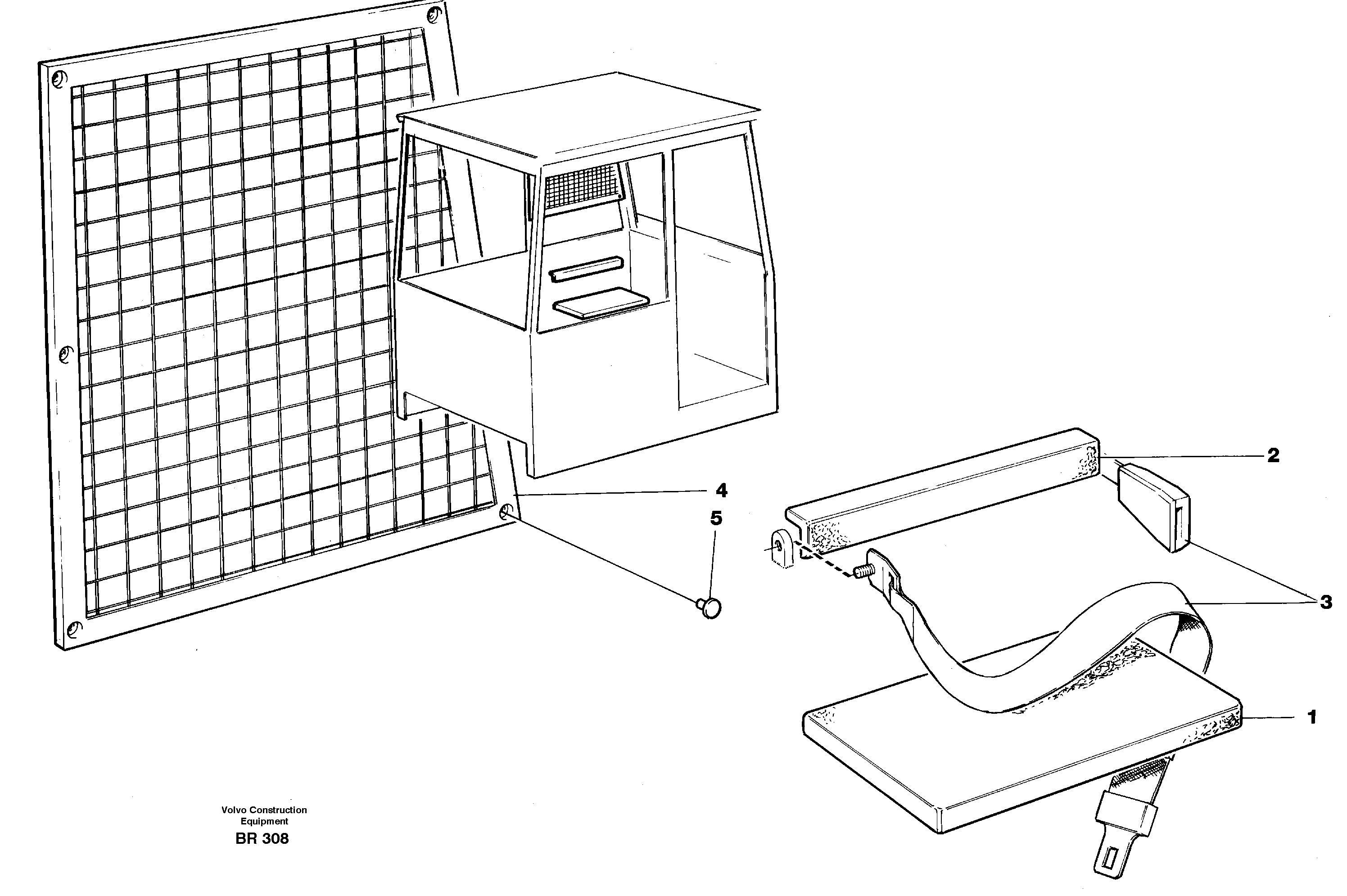 Схема запчастей Volvo A40 - 20694 Instructors seat, USA A40 SER NO 1201-, SER NO USA 60101-