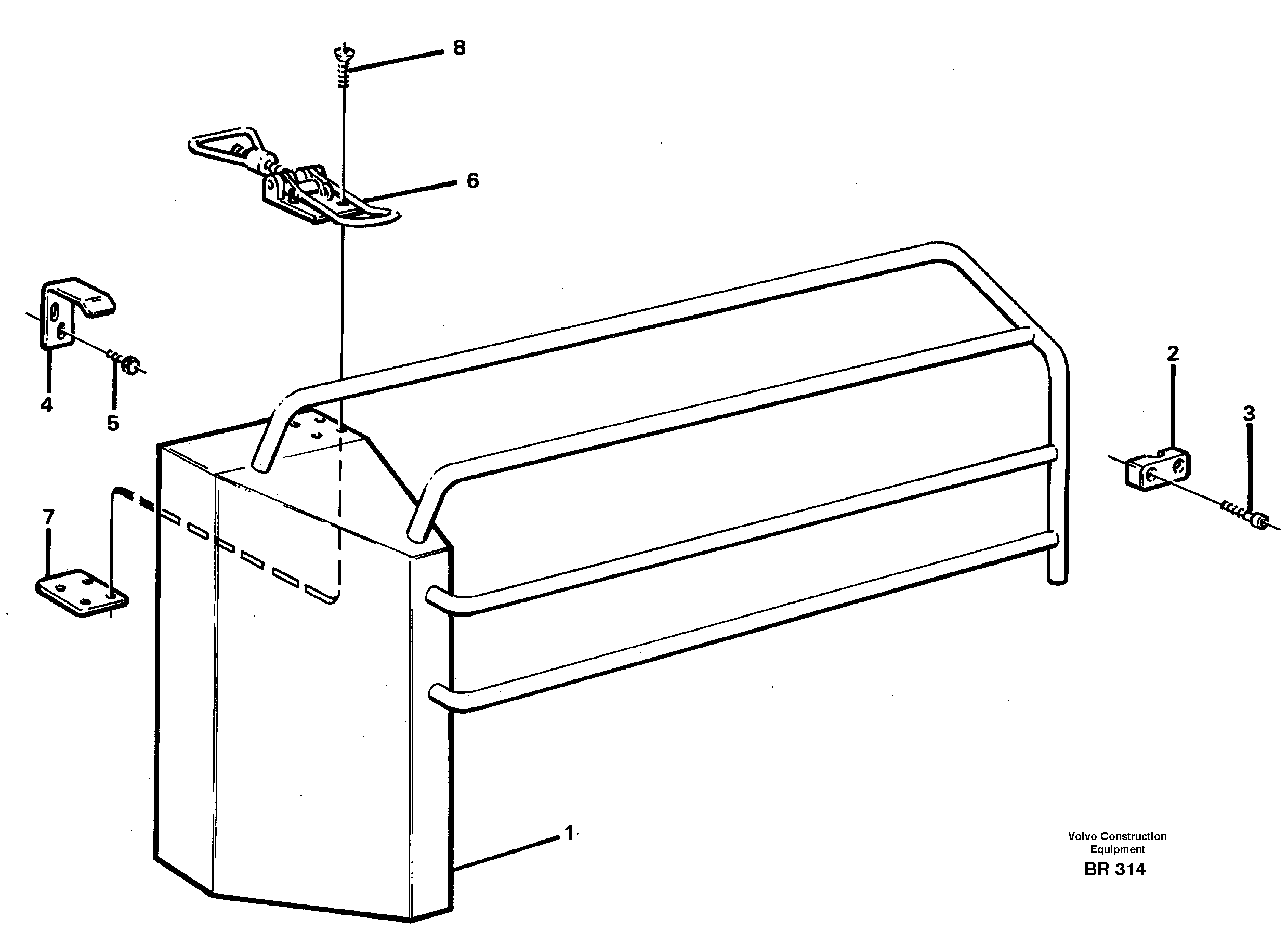 Схема запчастей Volvo A40 - 20696 Protecting plate, oil tank A40 SER NO 1201-, SER NO USA 60101-