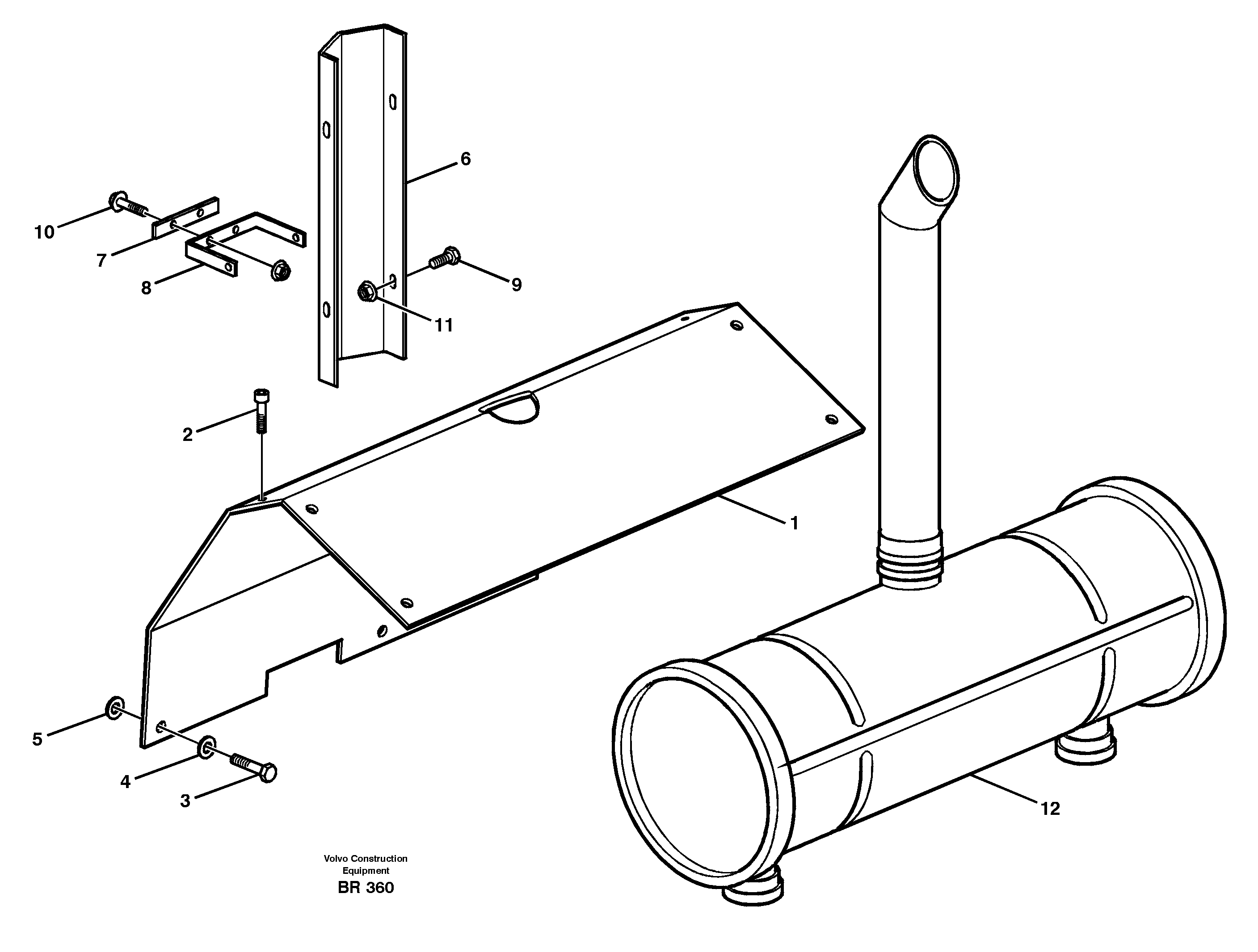 Схема запчастей Volvo A40 - 20698 Protecting plates A40 SER NO 1201-, SER NO USA 60101-