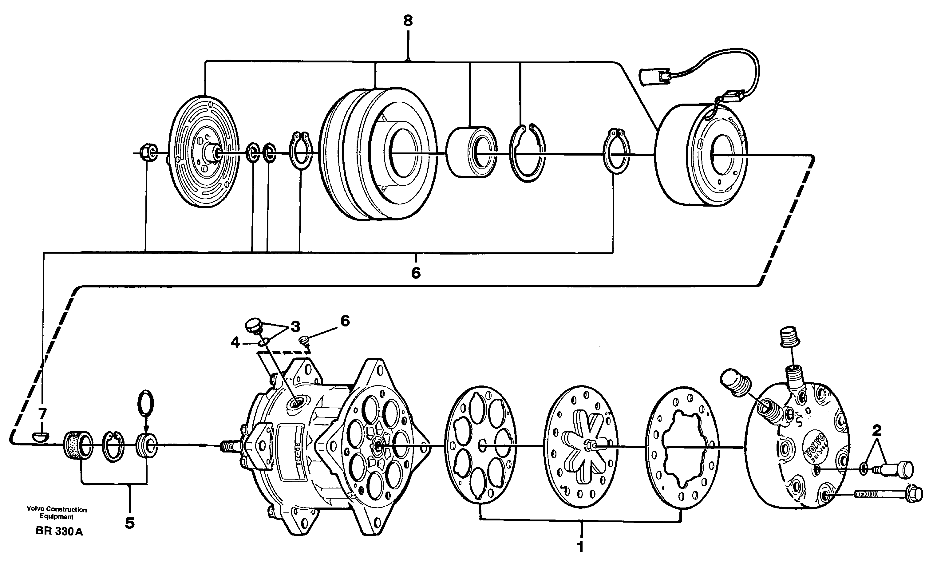 Схема запчастей Volvo A40 - 20700 Compressor A40 SER NO 1201-, SER NO USA 60101-