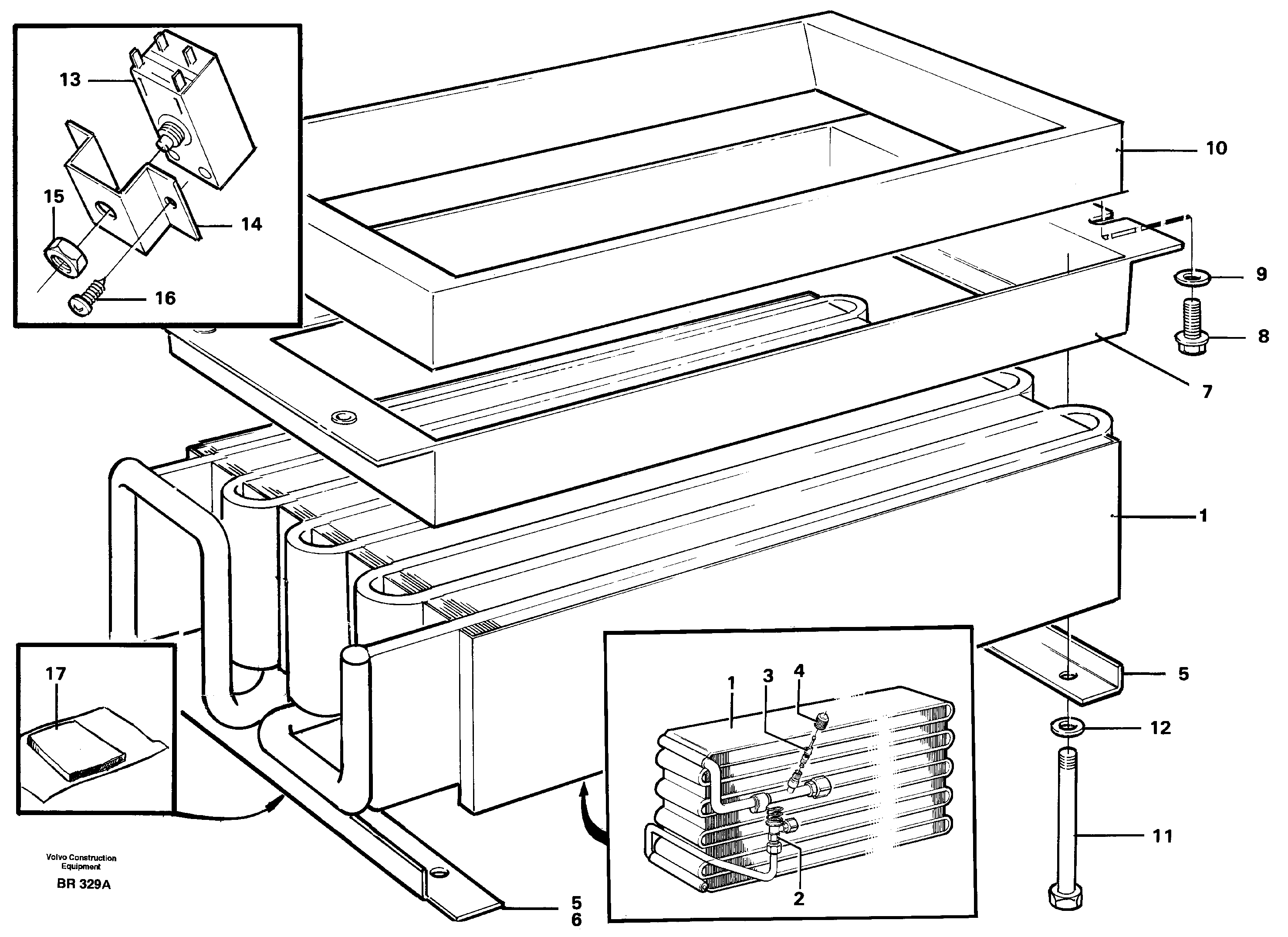 Схема запчастей Volvo A40 - 57788 Evaporator with fitting parts A40 SER NO 1201-, SER NO USA 60101-