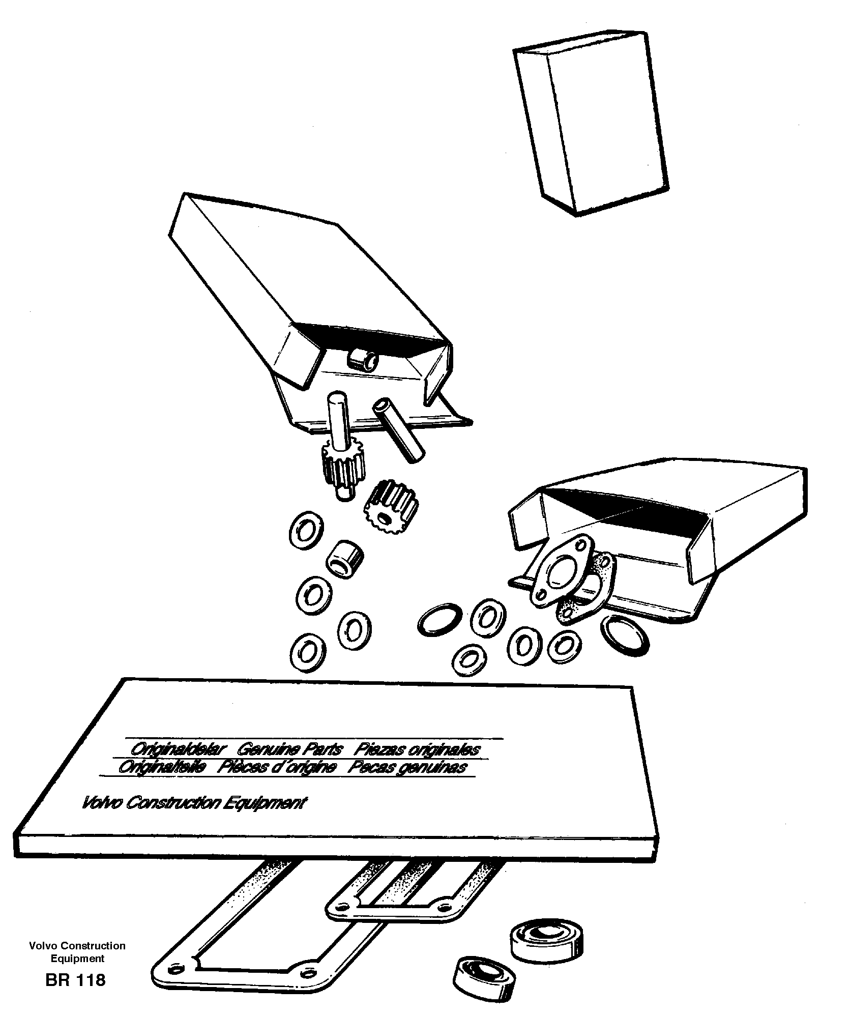 Схема запчастей Volvo A40 - 53870 Ремкомплект двигателя A40 SER NO 1201-, SER NO USA 60101-