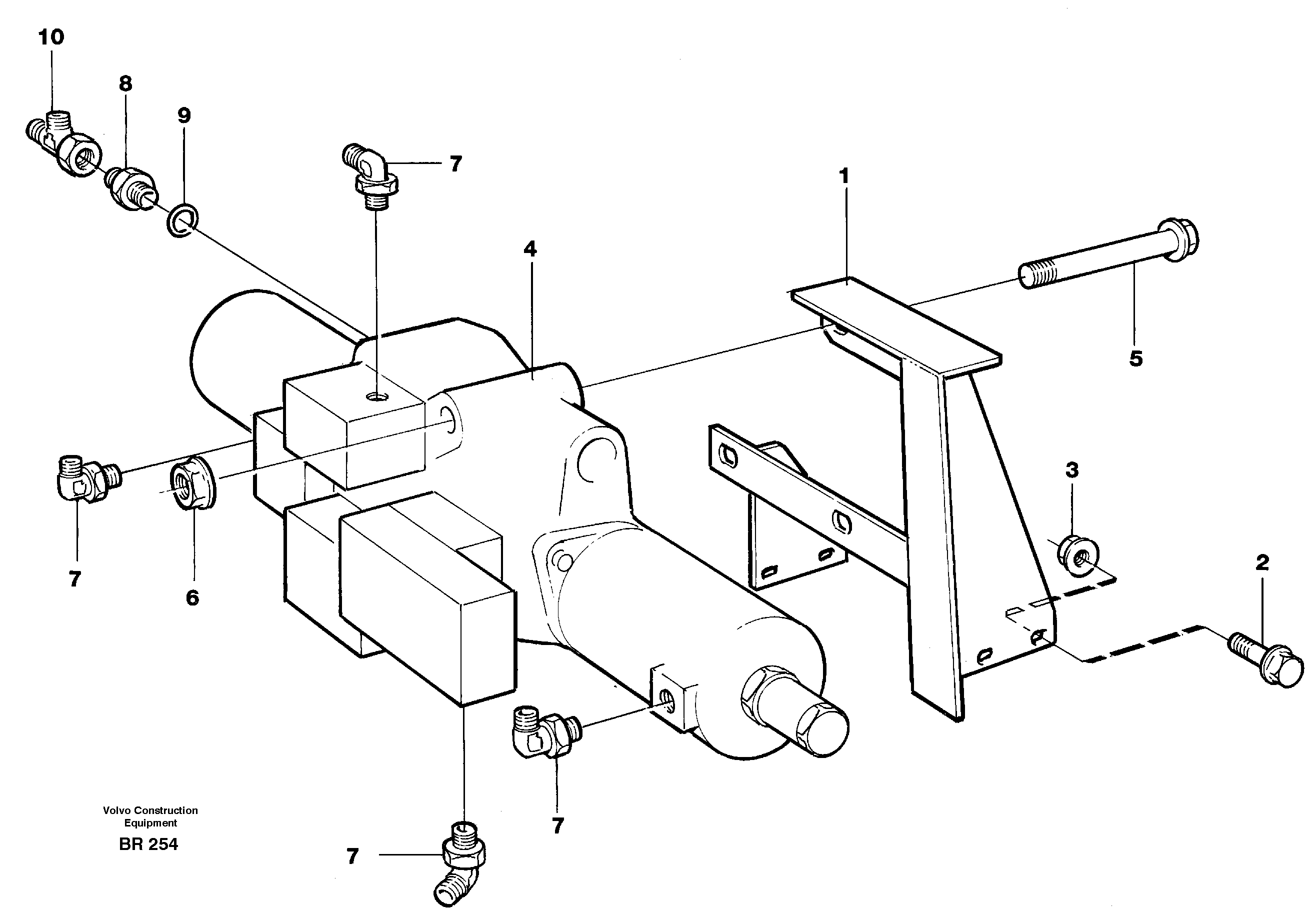 Схема запчастей Volvo A40 - 34288 Tip valve with fitting parts A40 SER NO 1201-, SER NO USA 60101-
