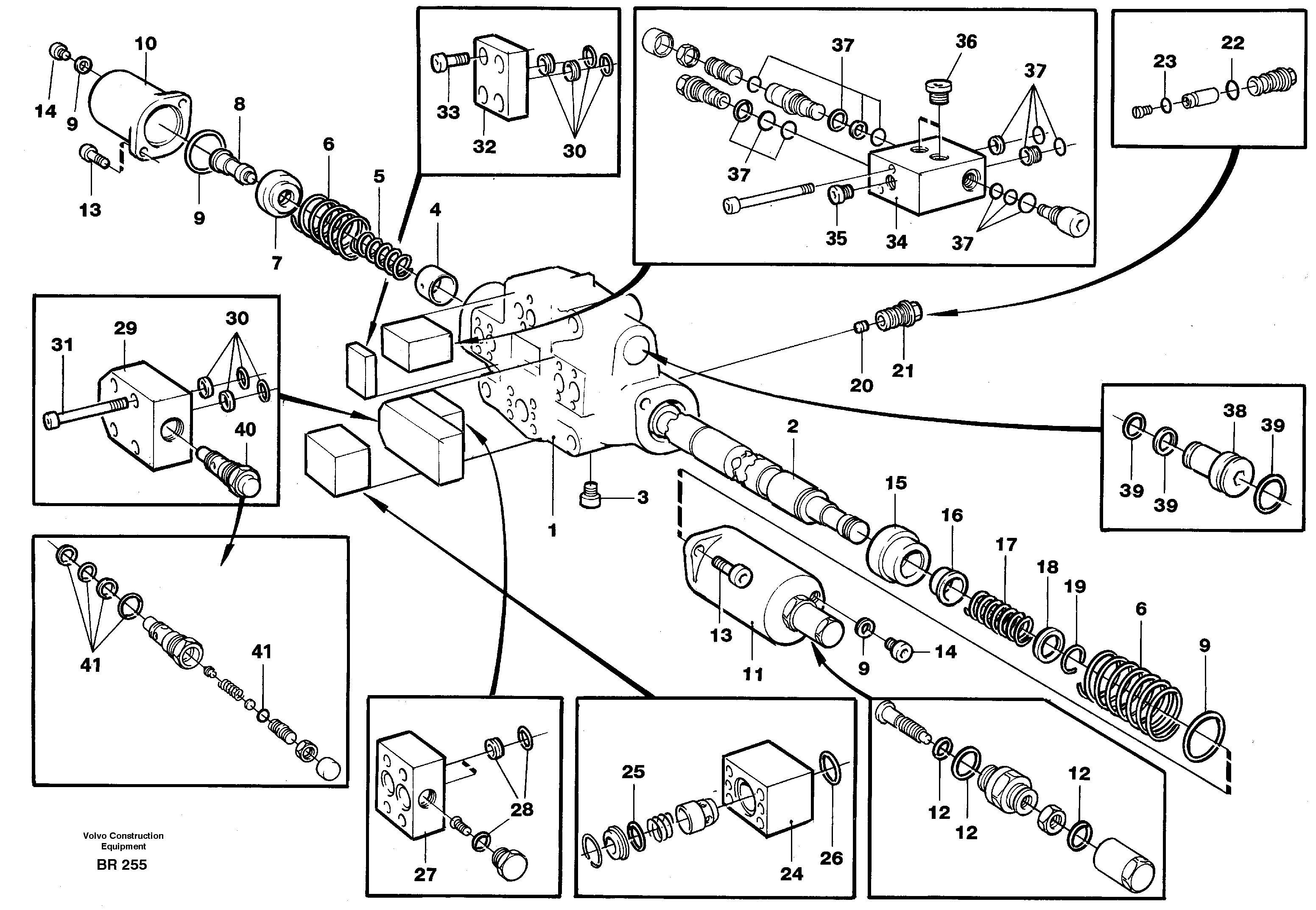Схема запчастей Volvo A40 - 58392 Tip valve A40 SER NO 1201-, SER NO USA 60101-