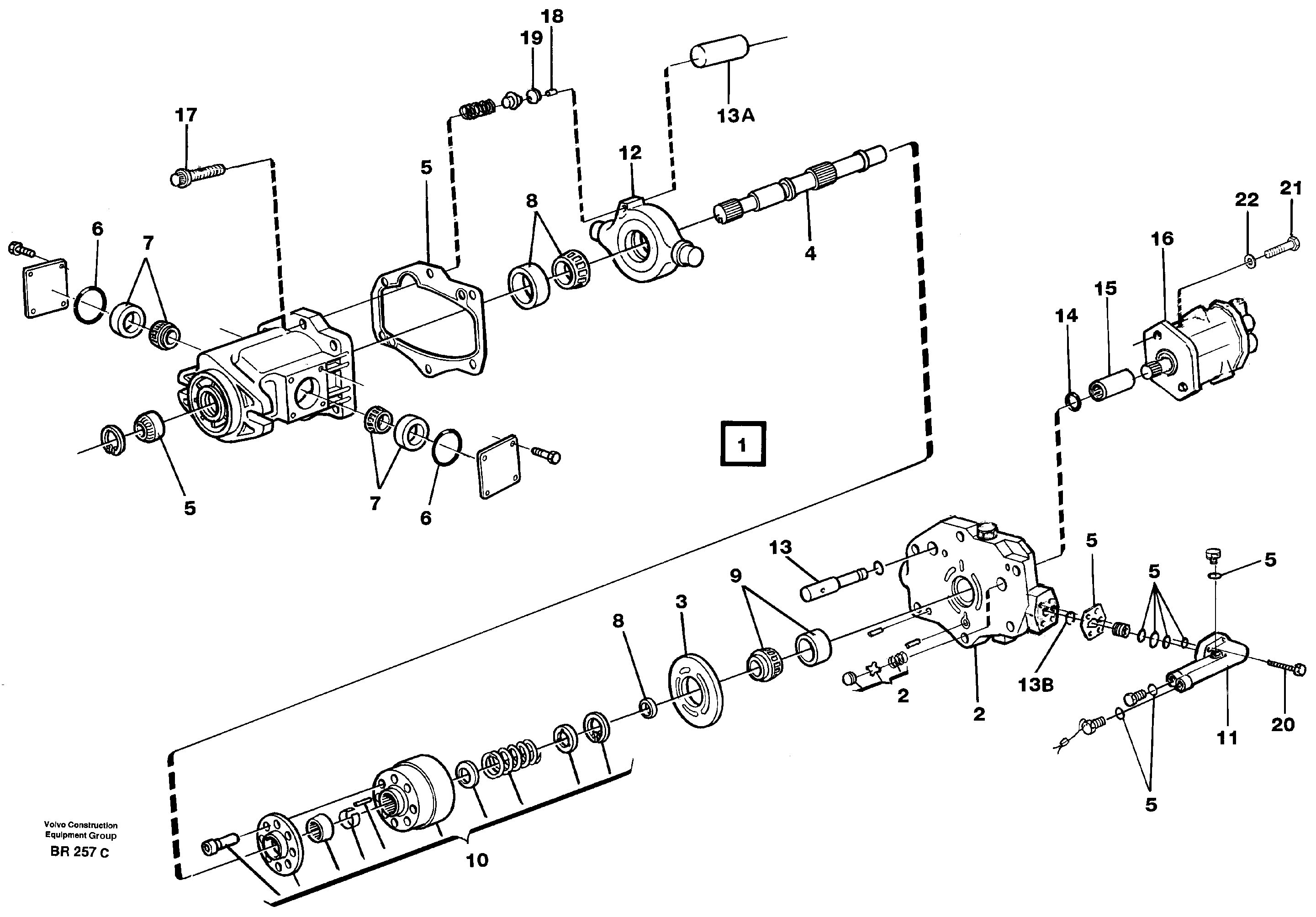 Схема запчастей Volvo A40 - 34289 Гидронасос (основной насос) A40 SER NO 1201-, SER NO USA 60101-
