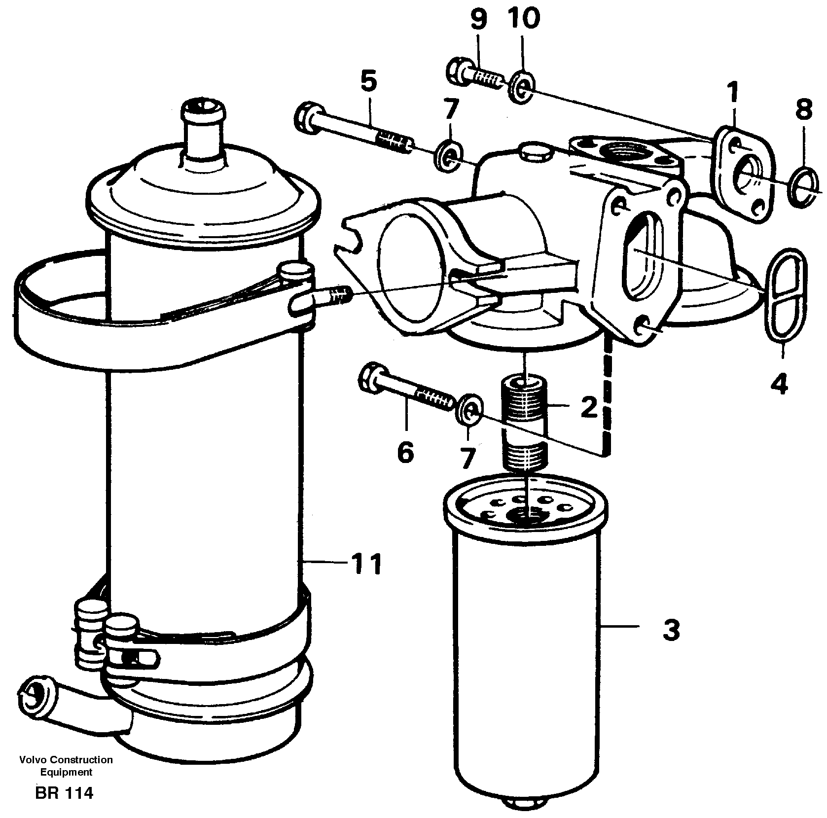 Схема запчастей Volvo A40 - 22633 Фильтр масляный A40 SER NO 1201-, SER NO USA 60101-