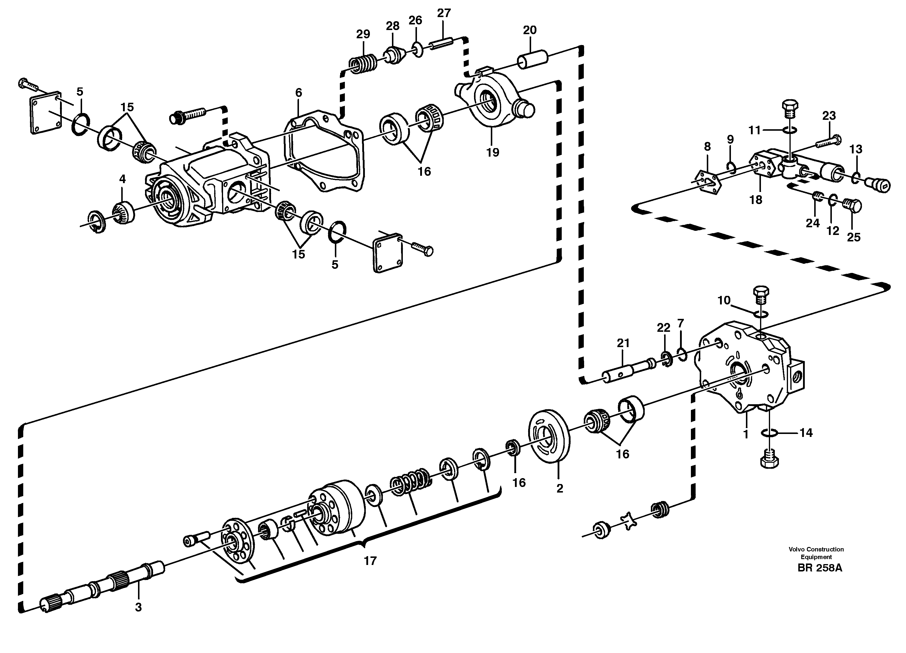 Схема запчастей Volvo A40 - 59243 Гидронасос (основной насос) A40 SER NO 1201-, SER NO USA 60101-