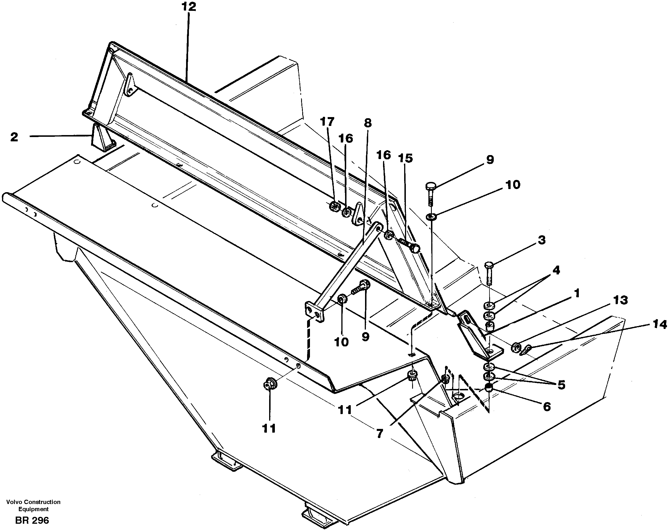 Схема запчастей Volvo A40 - 32777 Extra front spillguard A40 SER NO 1201-, SER NO USA 60101-