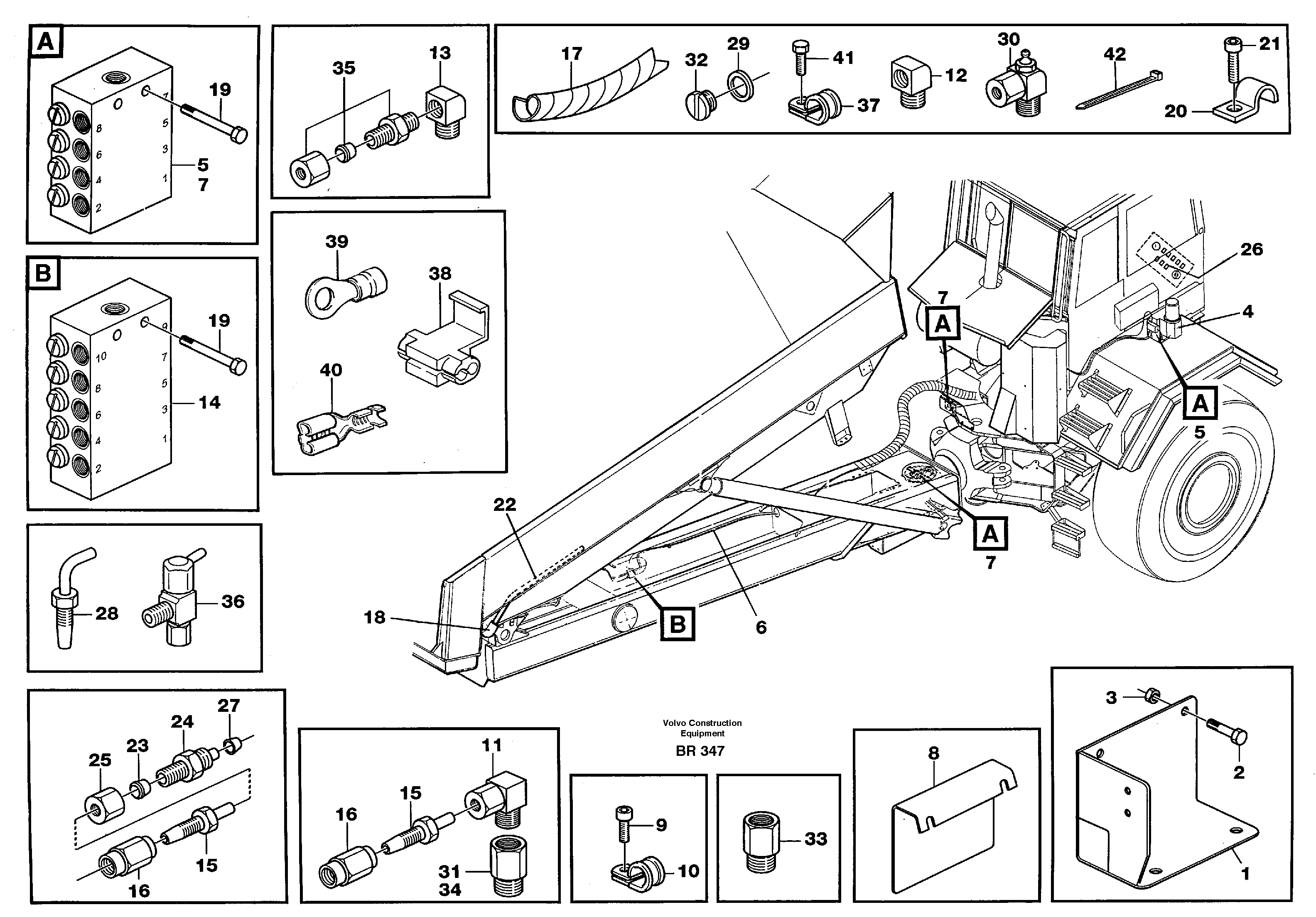 Схема запчастей Volvo A40 - 22506 Central lubrication A40 SER NO 1201-, SER NO USA 60101-