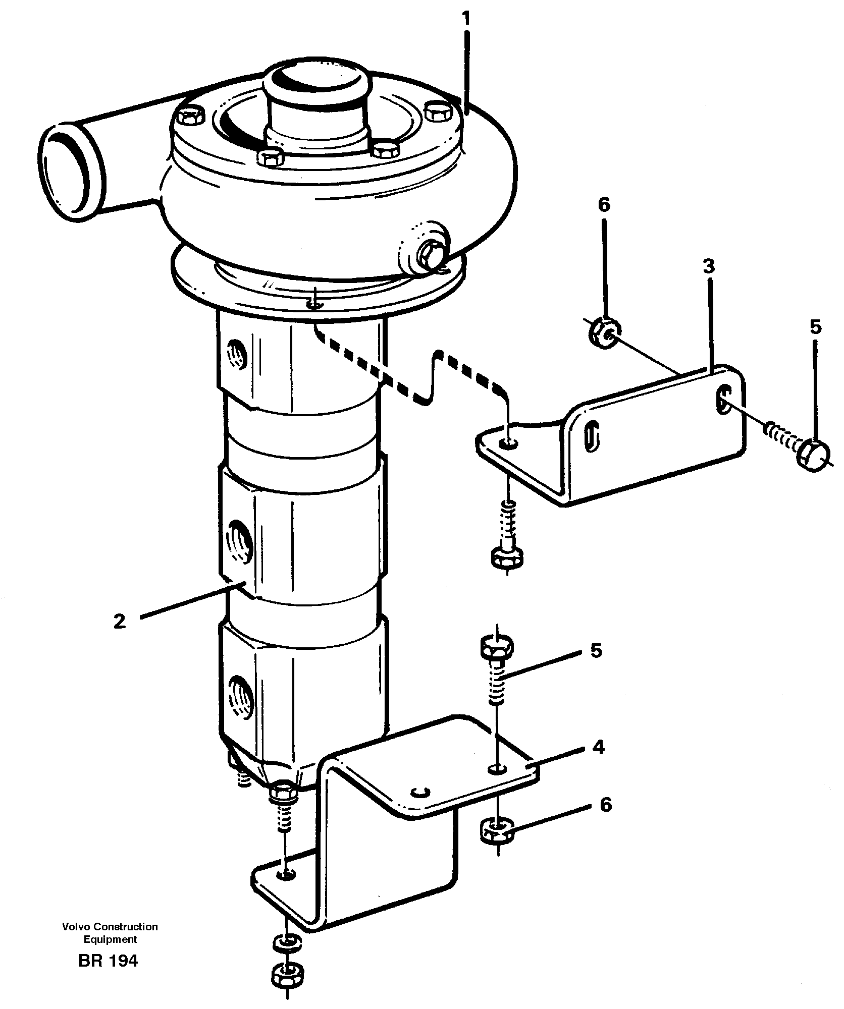 Схема запчастей Volvo A40 - 60982 Water pump, secondary A40 SER NO 1201-, SER NO USA 60101-