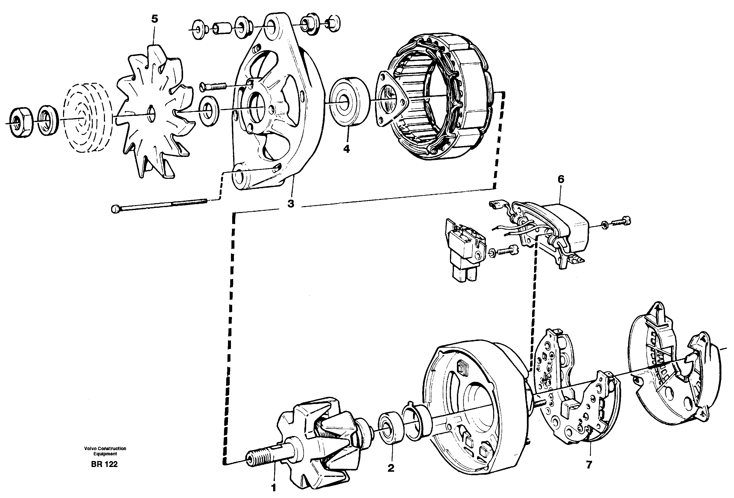 Схема запчастей Volvo A40 - 23753 Alternator A40 SER NO 1201-, SER NO USA 60101-
