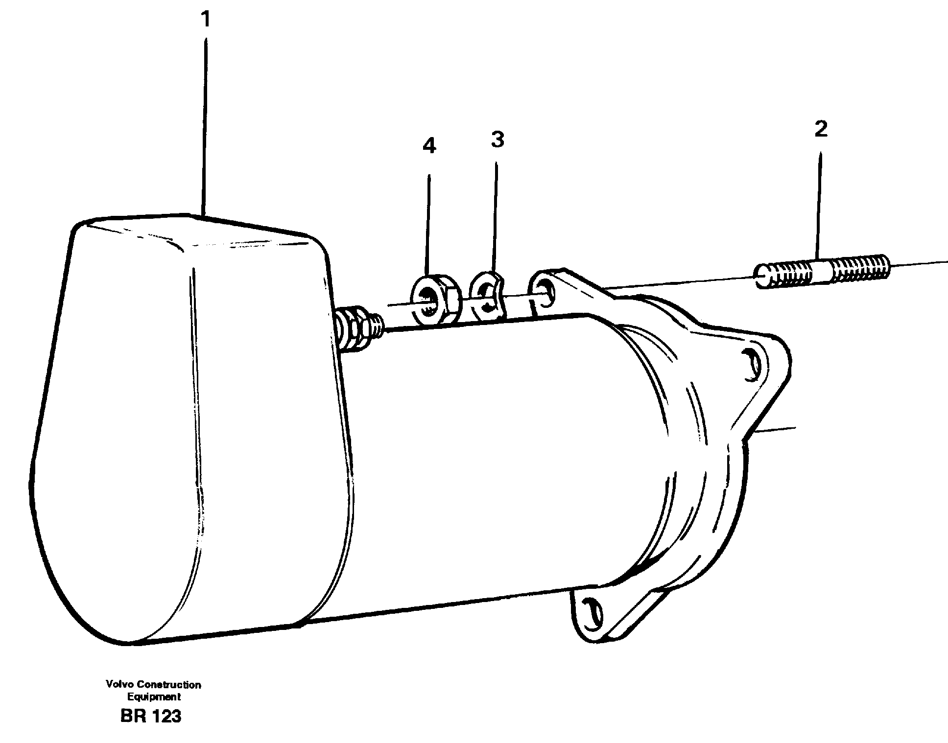 Схема запчастей Volvo A40 - 23754 Starter motor with assembling details A40 SER NO 1201-, SER NO USA 60101-